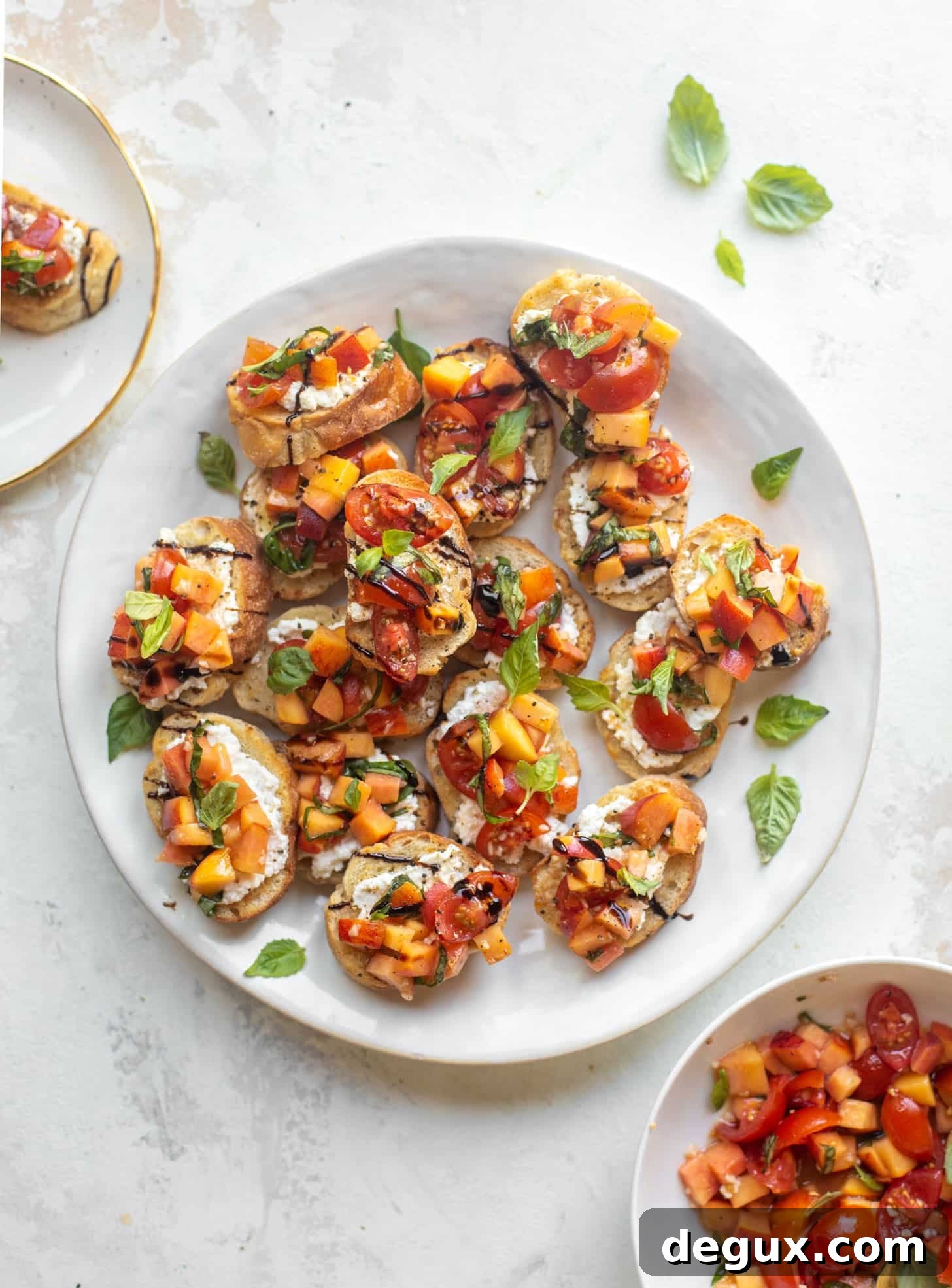 peach bruschetta