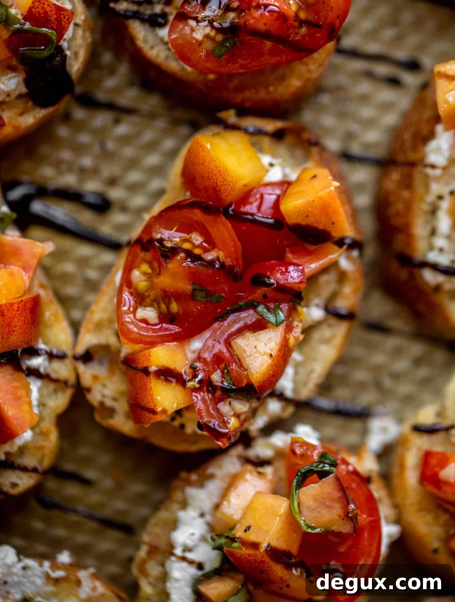 peach bruschetta