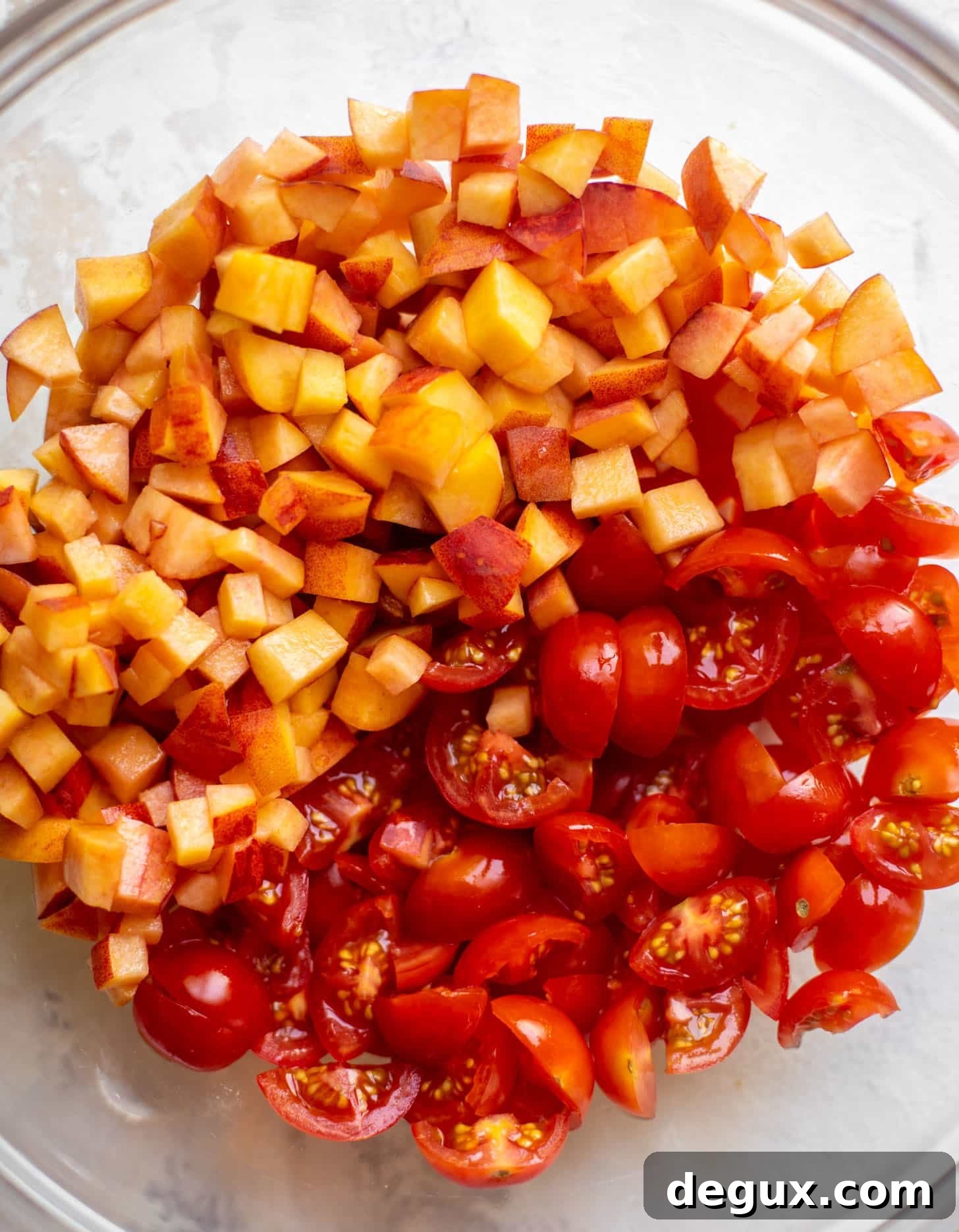 tomatoes and peaches