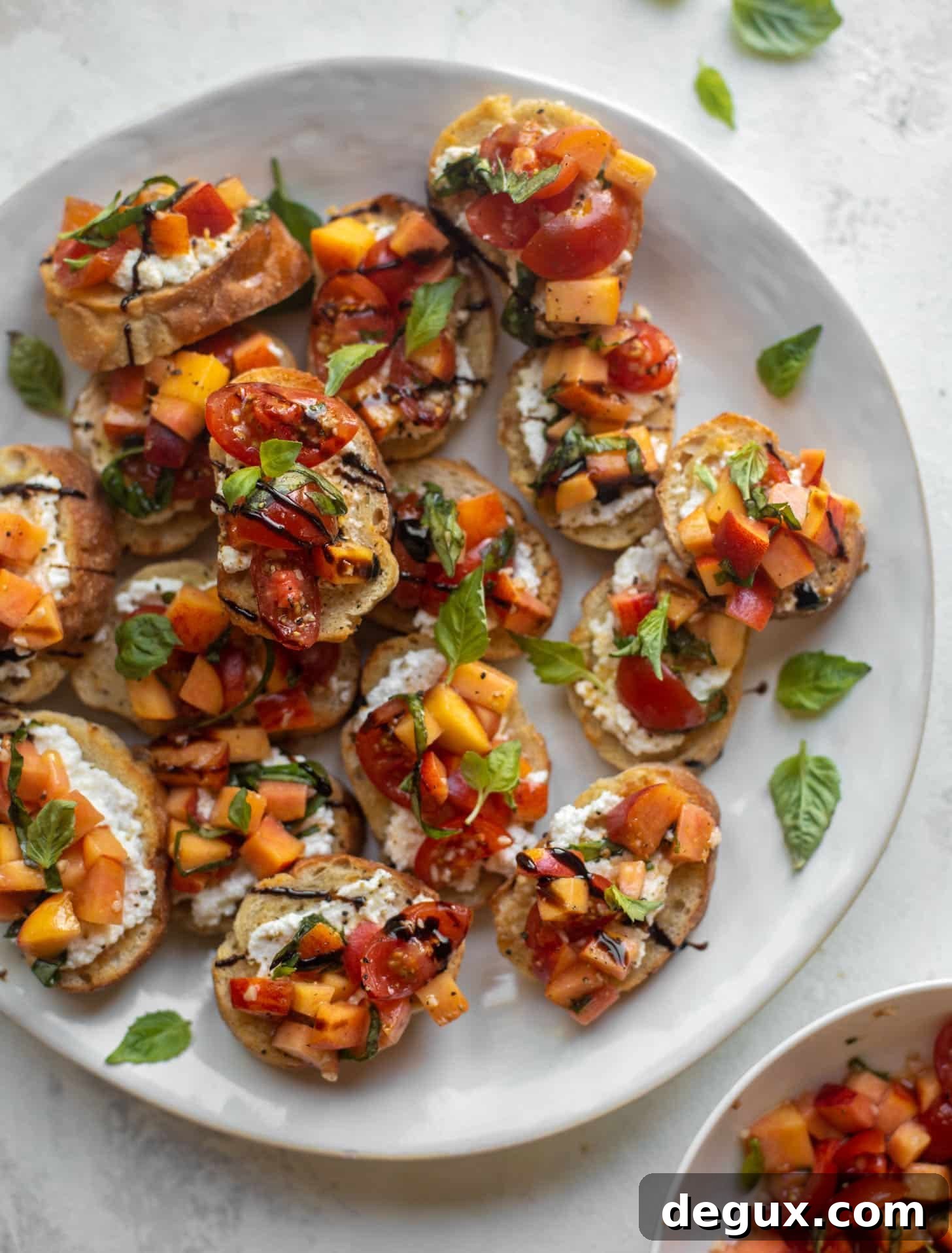 peach bruschetta