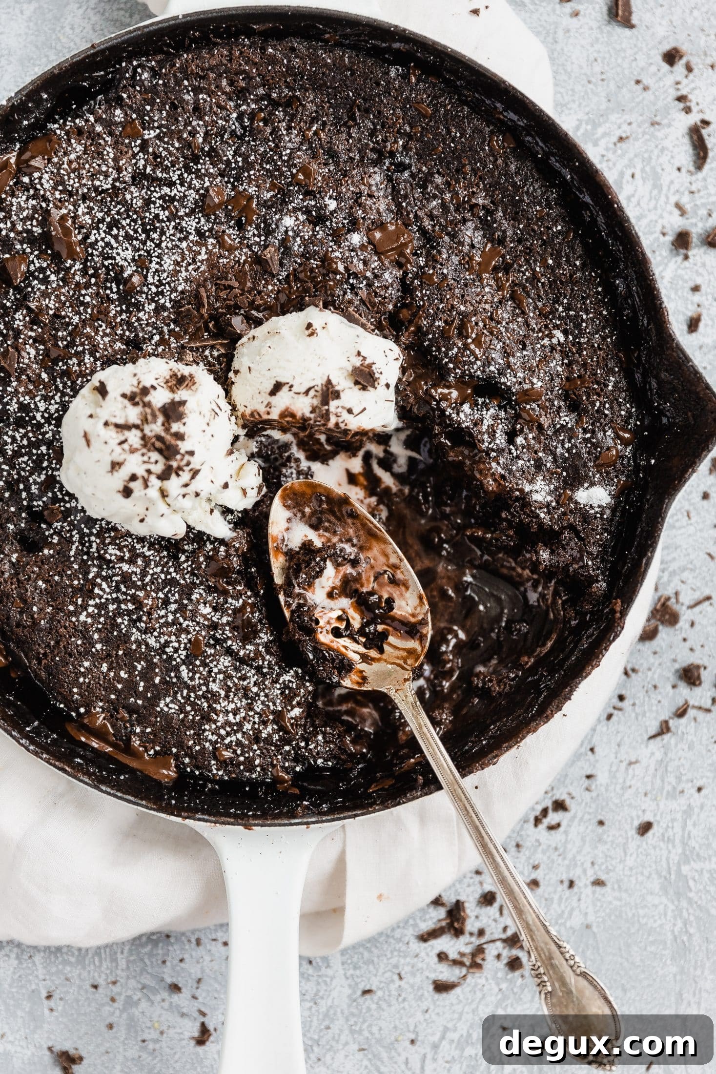 Decadent Chocolate Cobbler Recipe — Warm, Gooey & Quick to Make 7 chocolate cobbler I howsweeteats.com