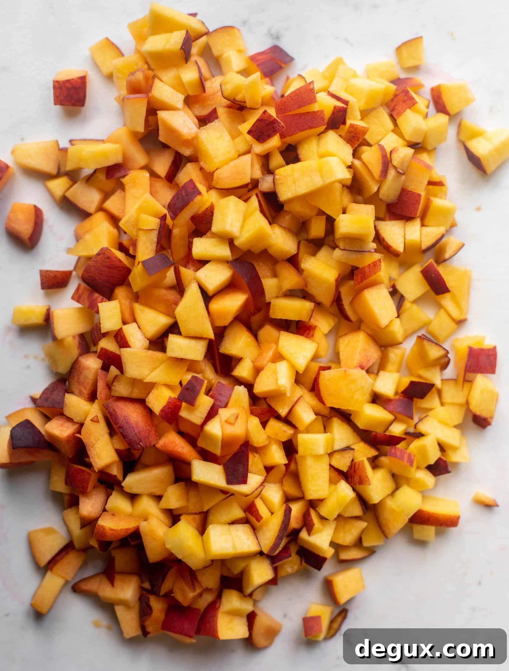 diced peaches