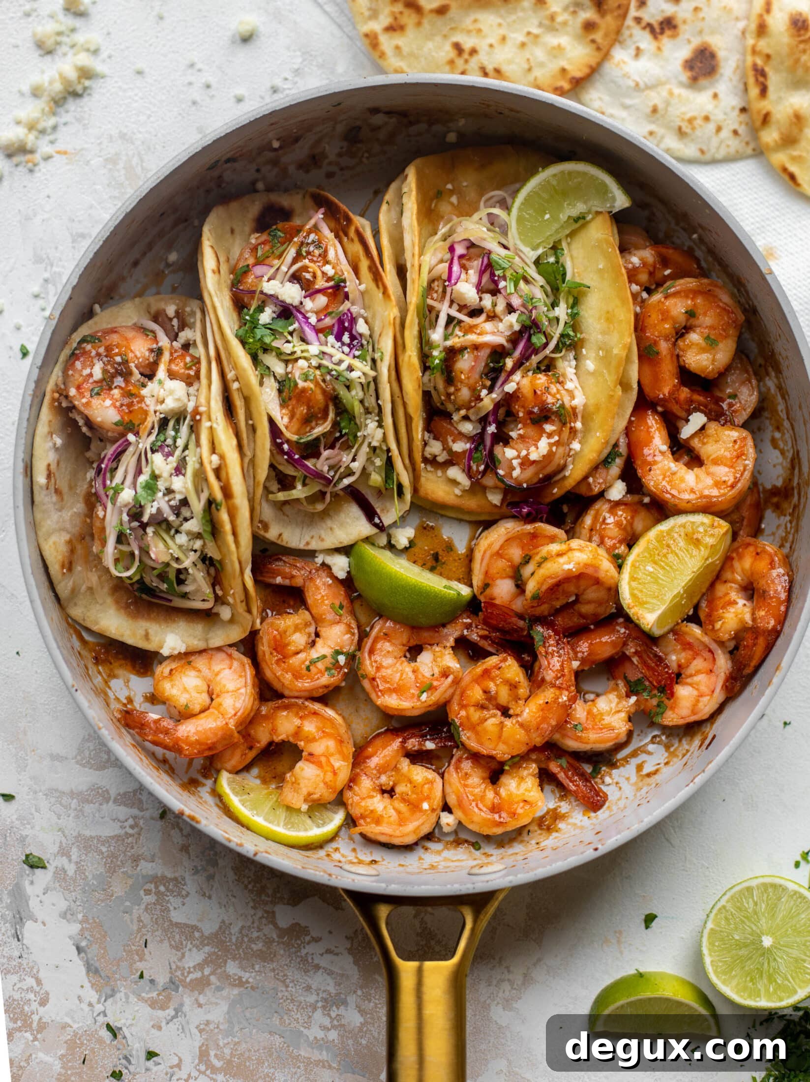 honey chipotle shrimp tacos