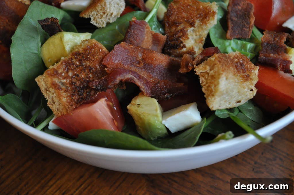 BLT Salad plated BLT Salad plated