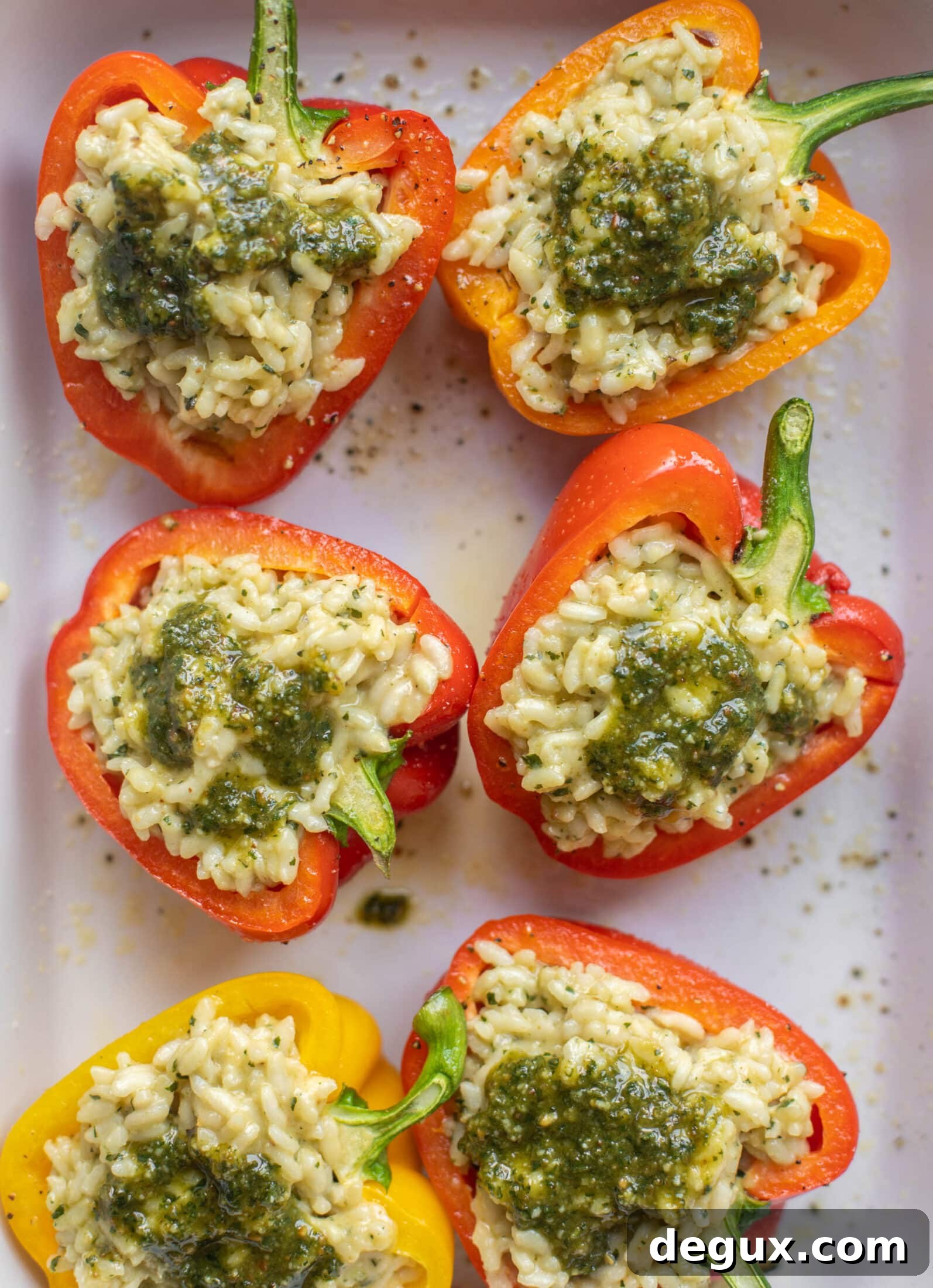 Pesto Risotto-Stuffed Peppers: Creamy Italian Dinner Recipe 7 pesto risotto stuffed peppers