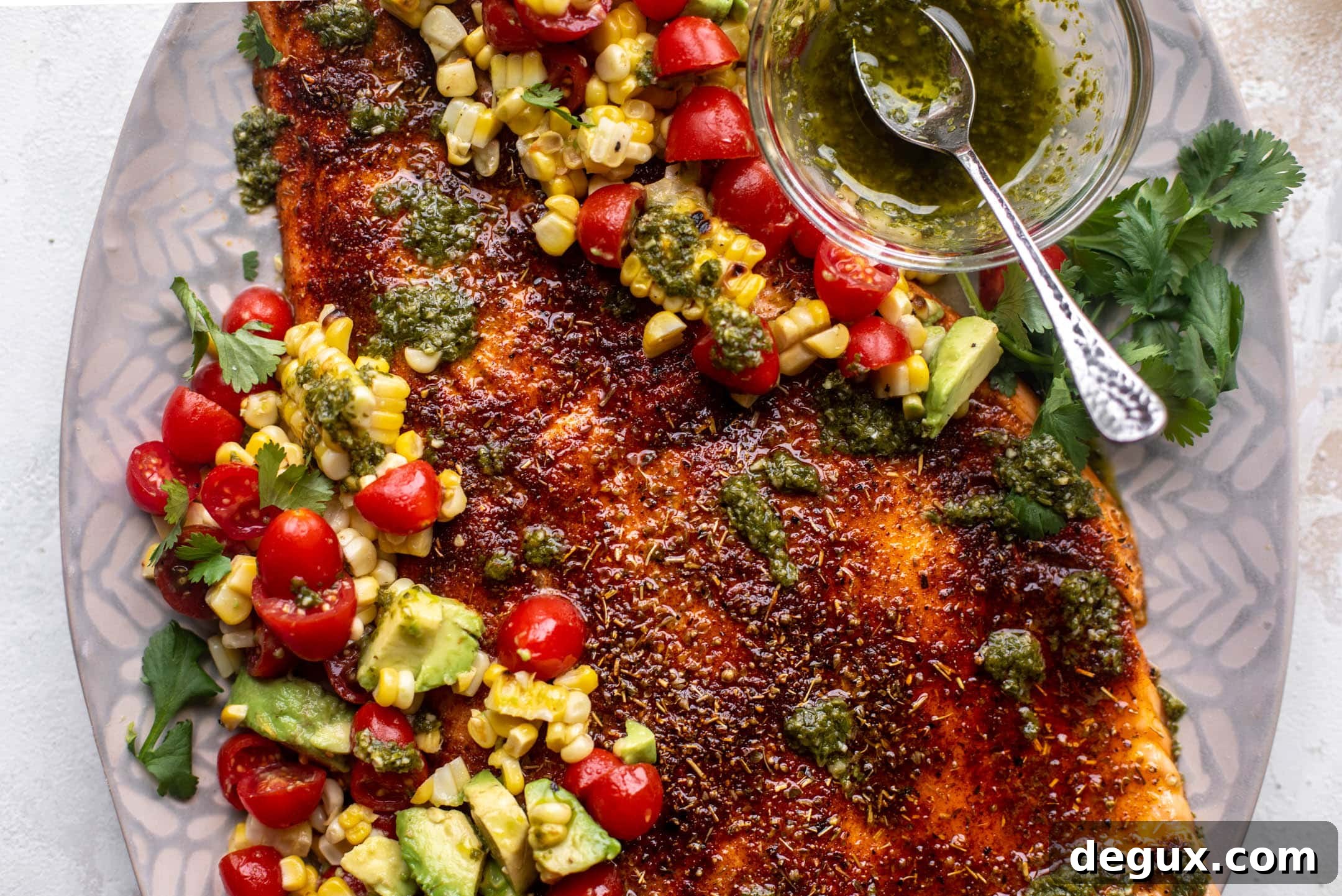 Grilled Summer Salmon with Fresh Chimichurri Sauce 7 grilled summer salmon with chimichurri