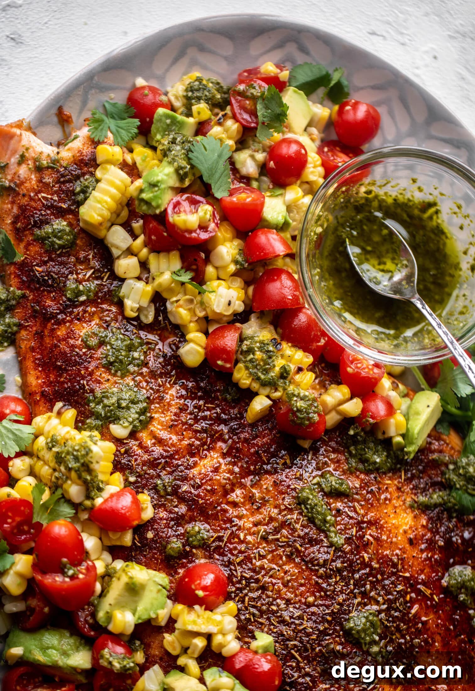 Grilled Summer Salmon with Fresh Chimichurri Sauce 9 grilled summer salmon with chimichurri