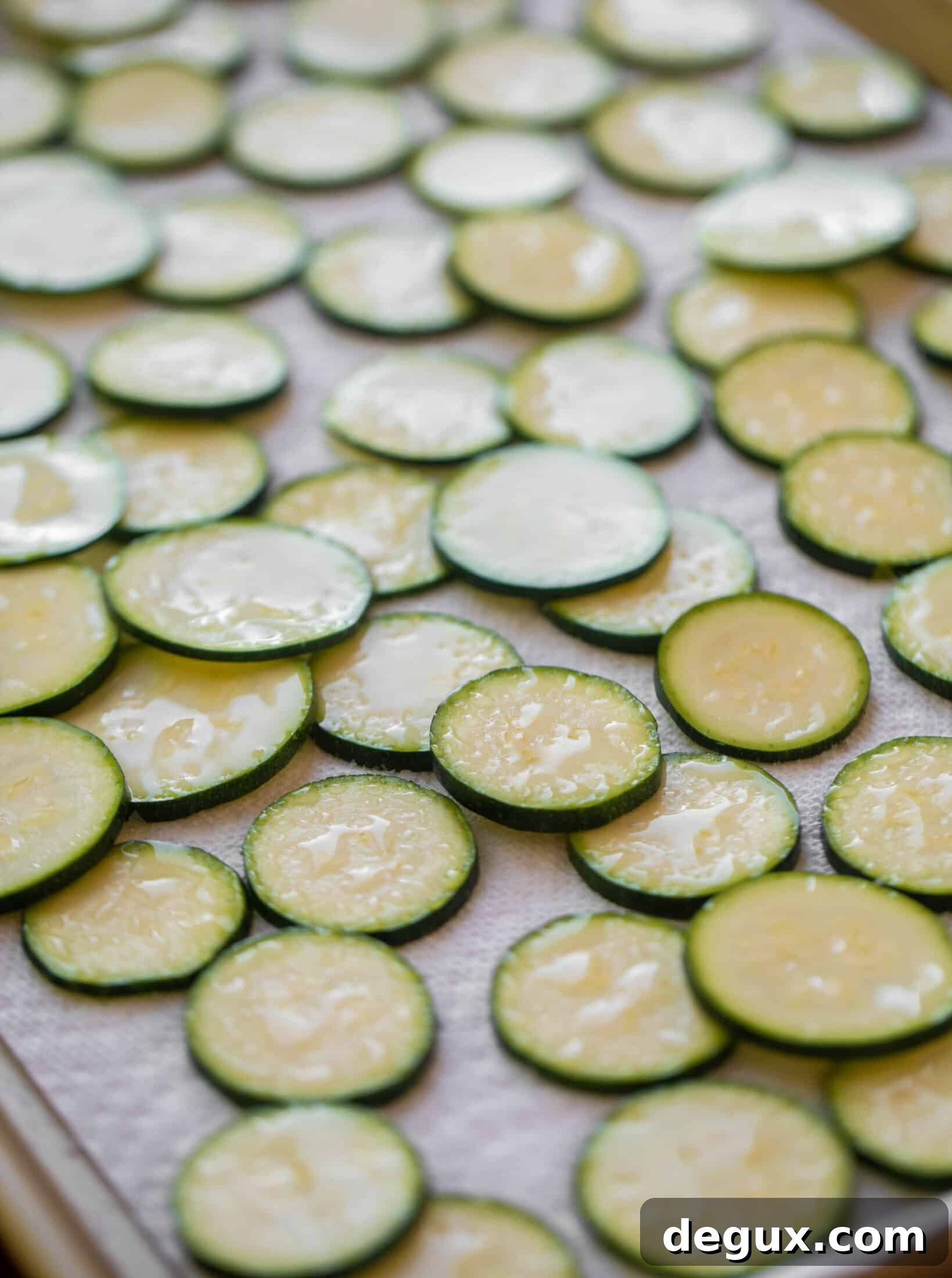 salted zucchini slices