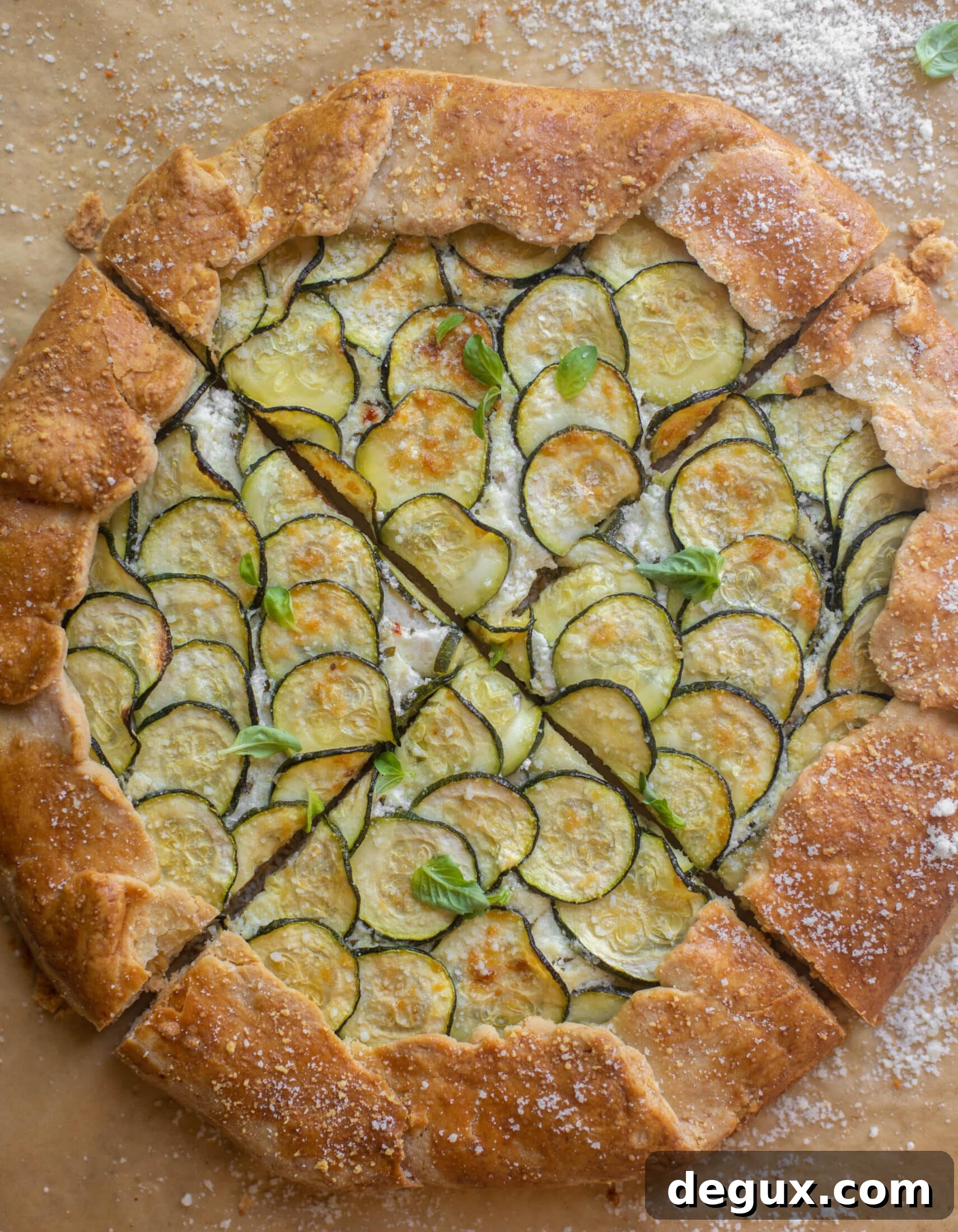 zucchini ricotta crostada