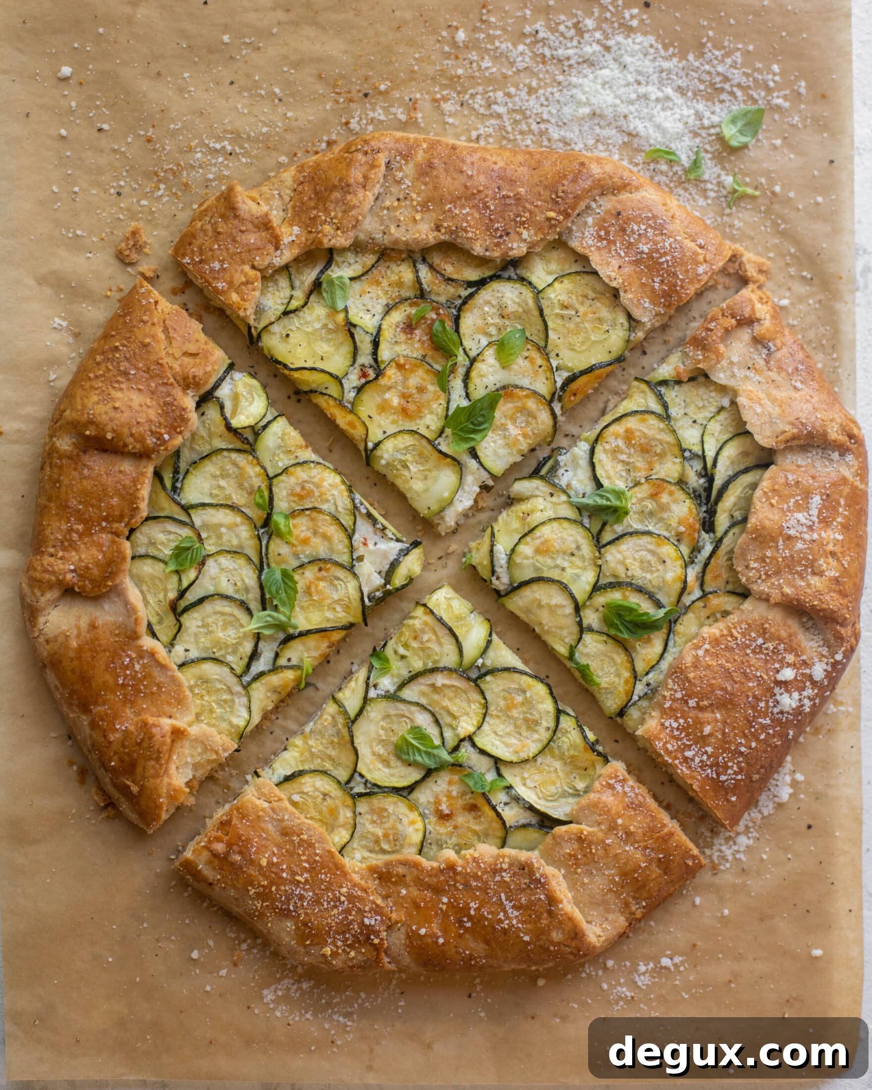 zucchini ricotta crostada