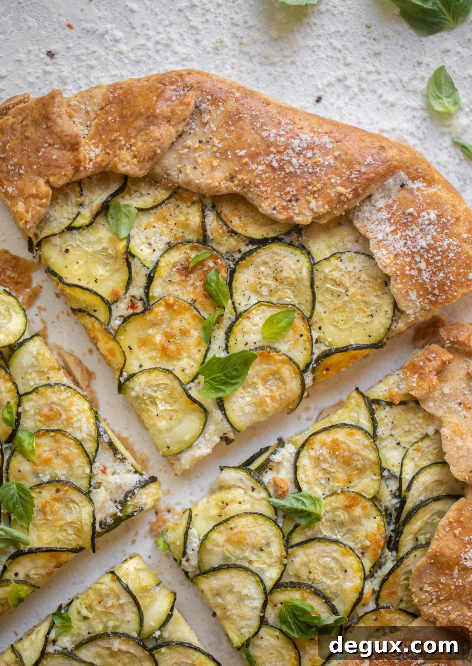 zucchini ricotta crostada