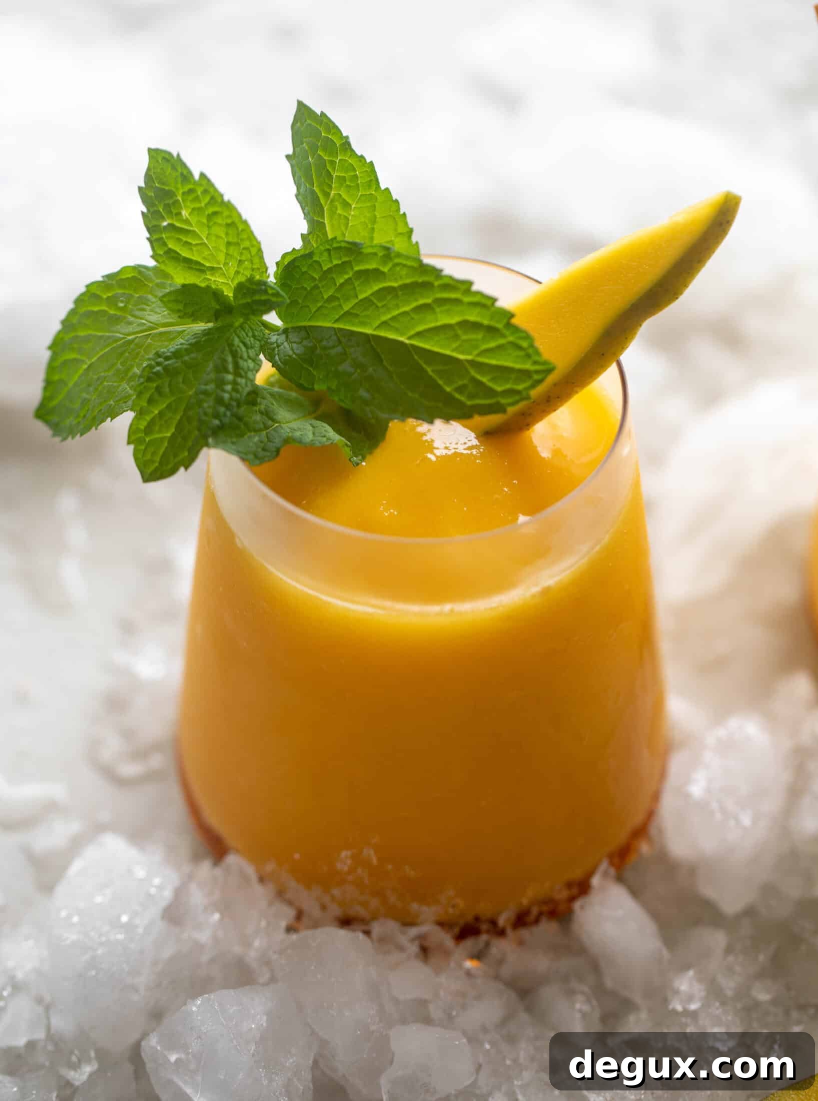 Mango Frosé: Refreshing Frozen Rosé Cocktail Recipe 7 Mango frosé ready to serve