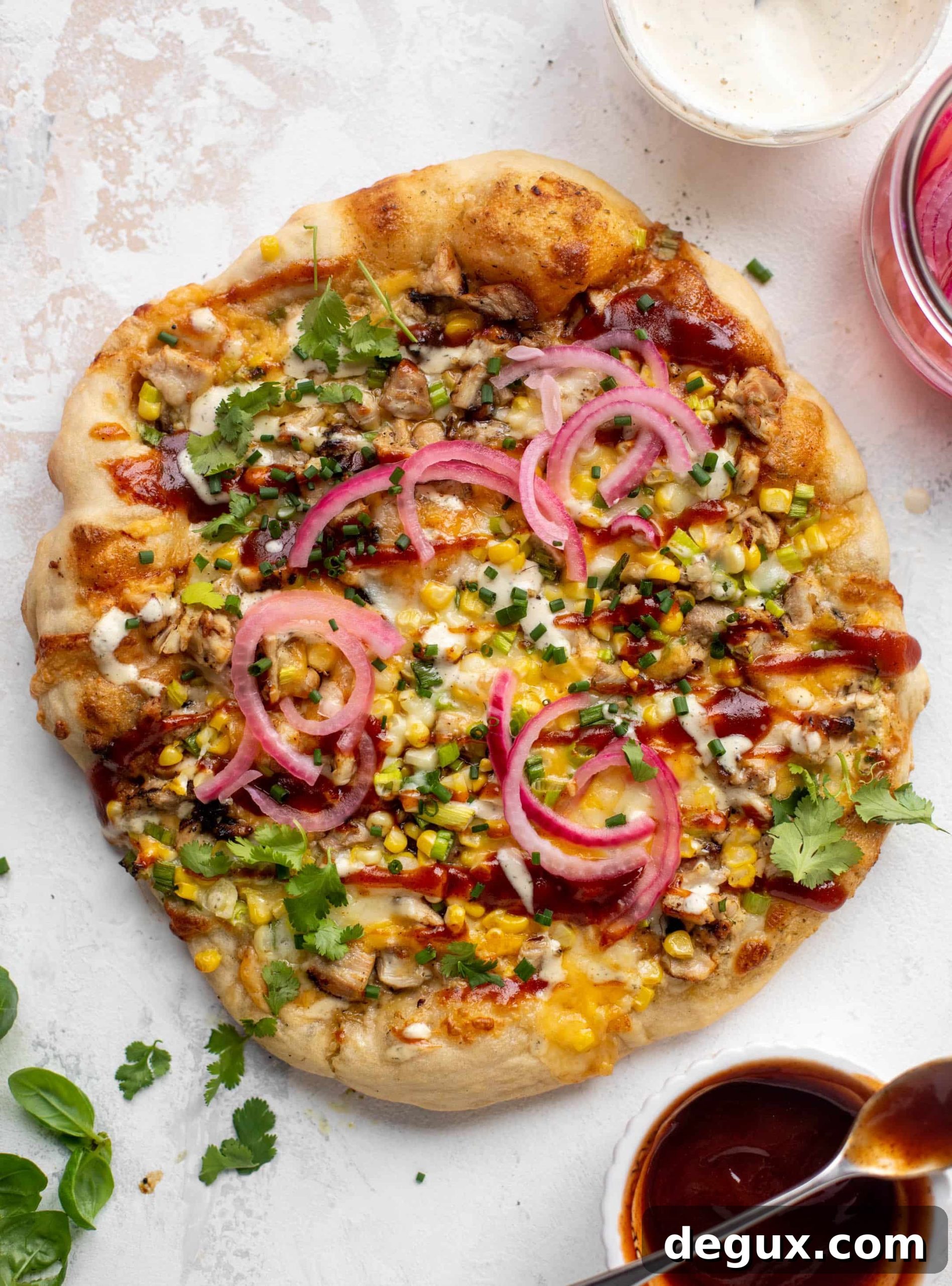 Grilled BBQ Chicken Pizza for Summer Cookouts 5 grilled summer BBQ chicken pizza