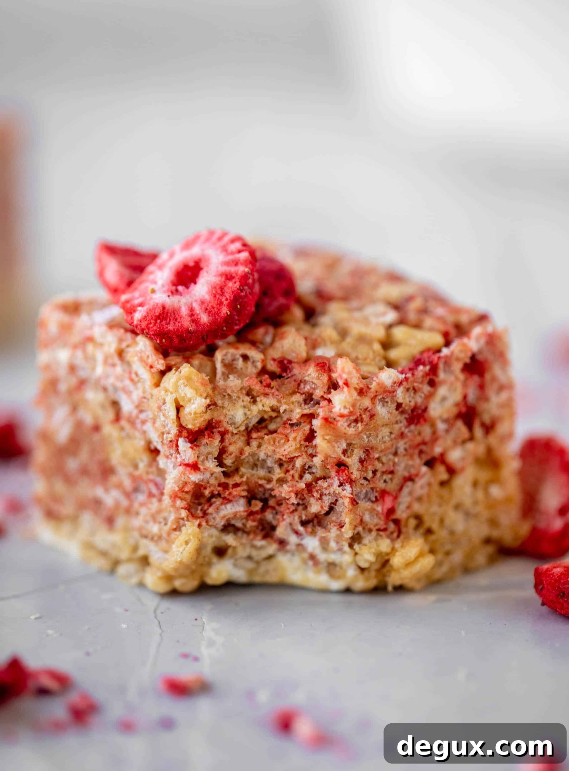 Salted Peanut Butter & Jelly Rice Krispies Treats 2 peanut butter and jelly rice krispy treats