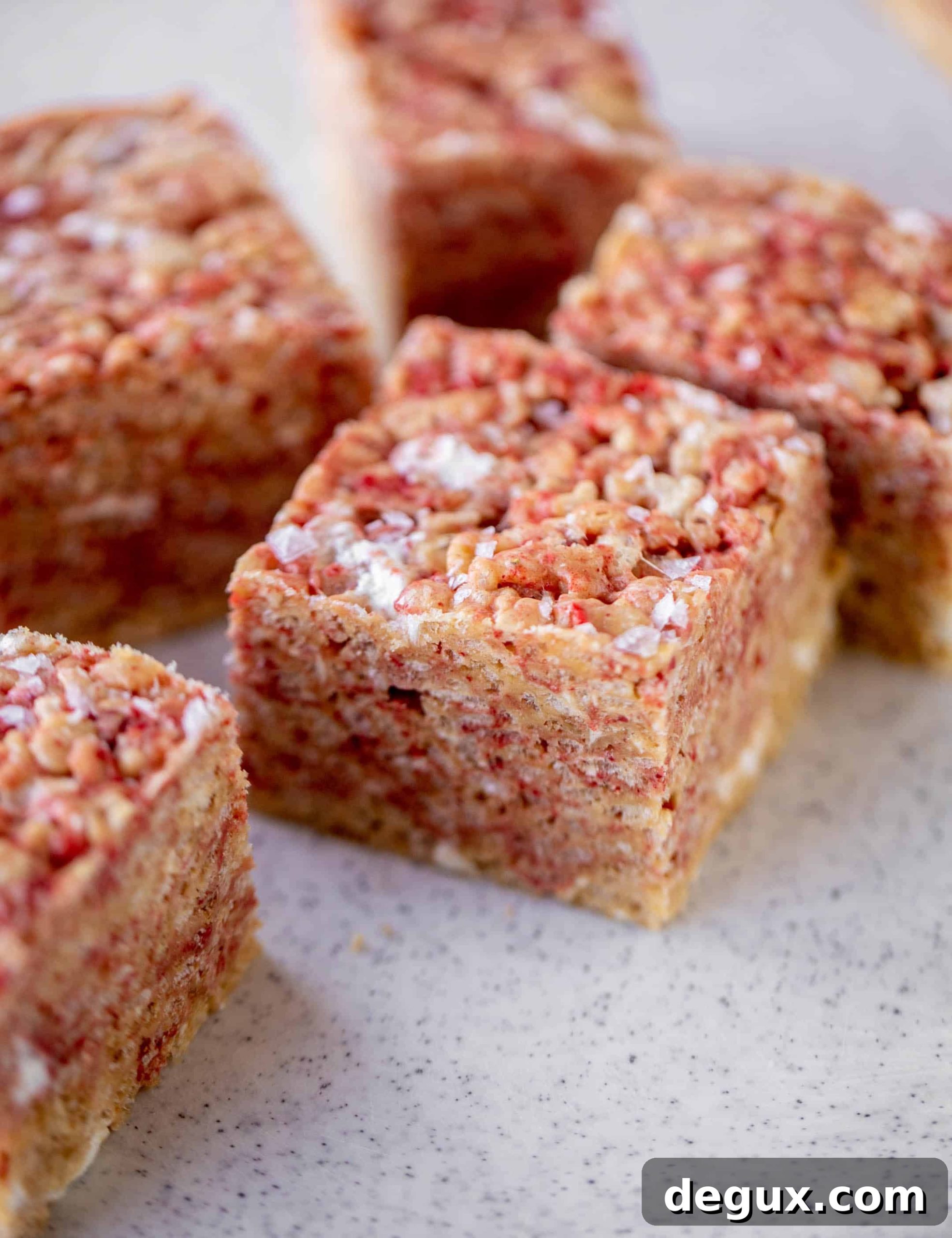 Salted Peanut Butter & Jelly Rice Krispies Treats 7 peanut butter and jelly rice krispy treats