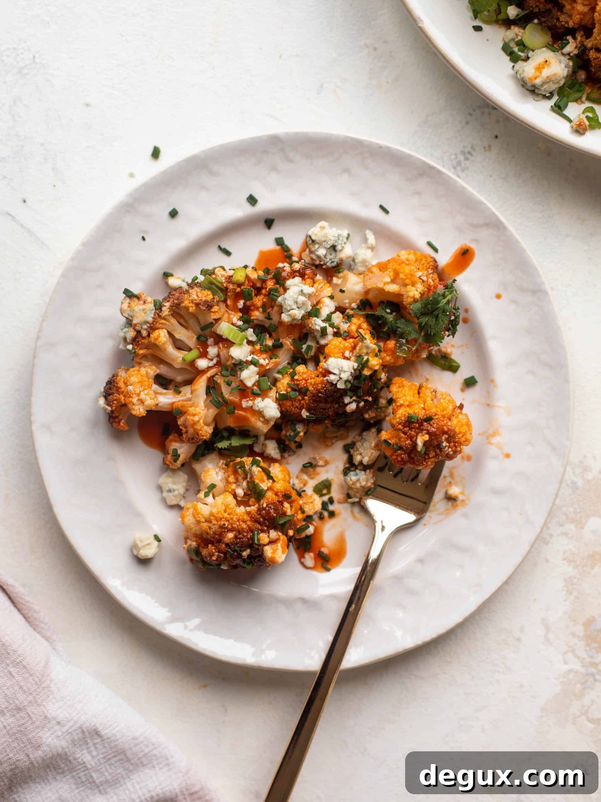 whole roasted buffalo cauliflower