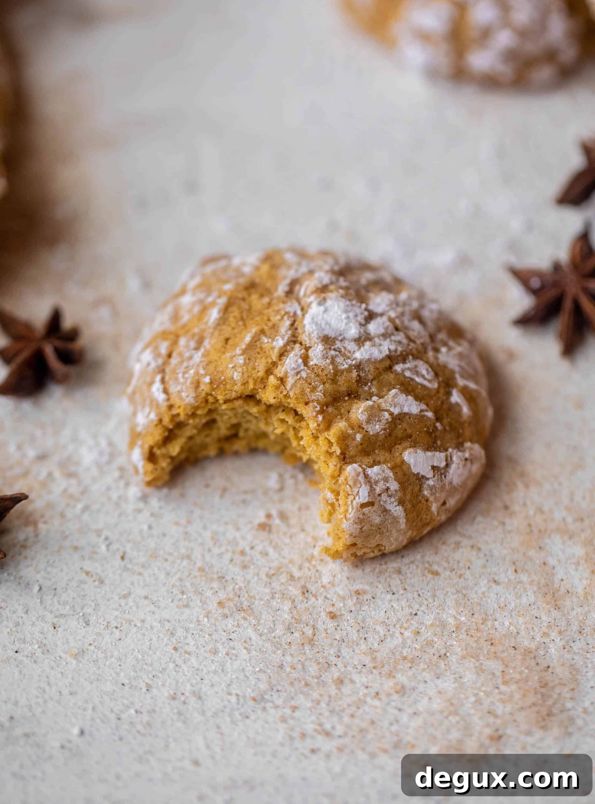 pumpkin chai crinkle cookies