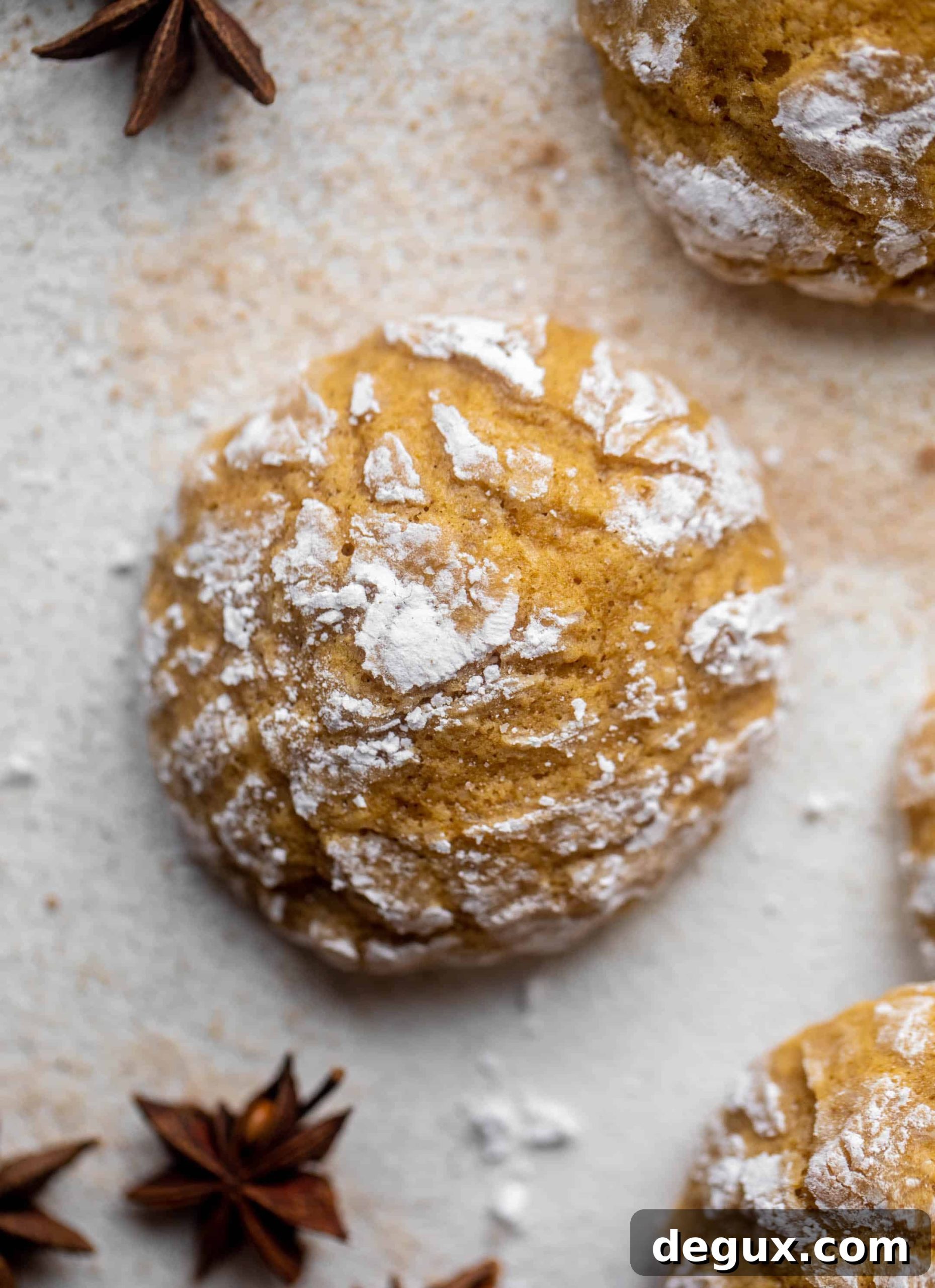 pumpkin chai crinkle cookies
