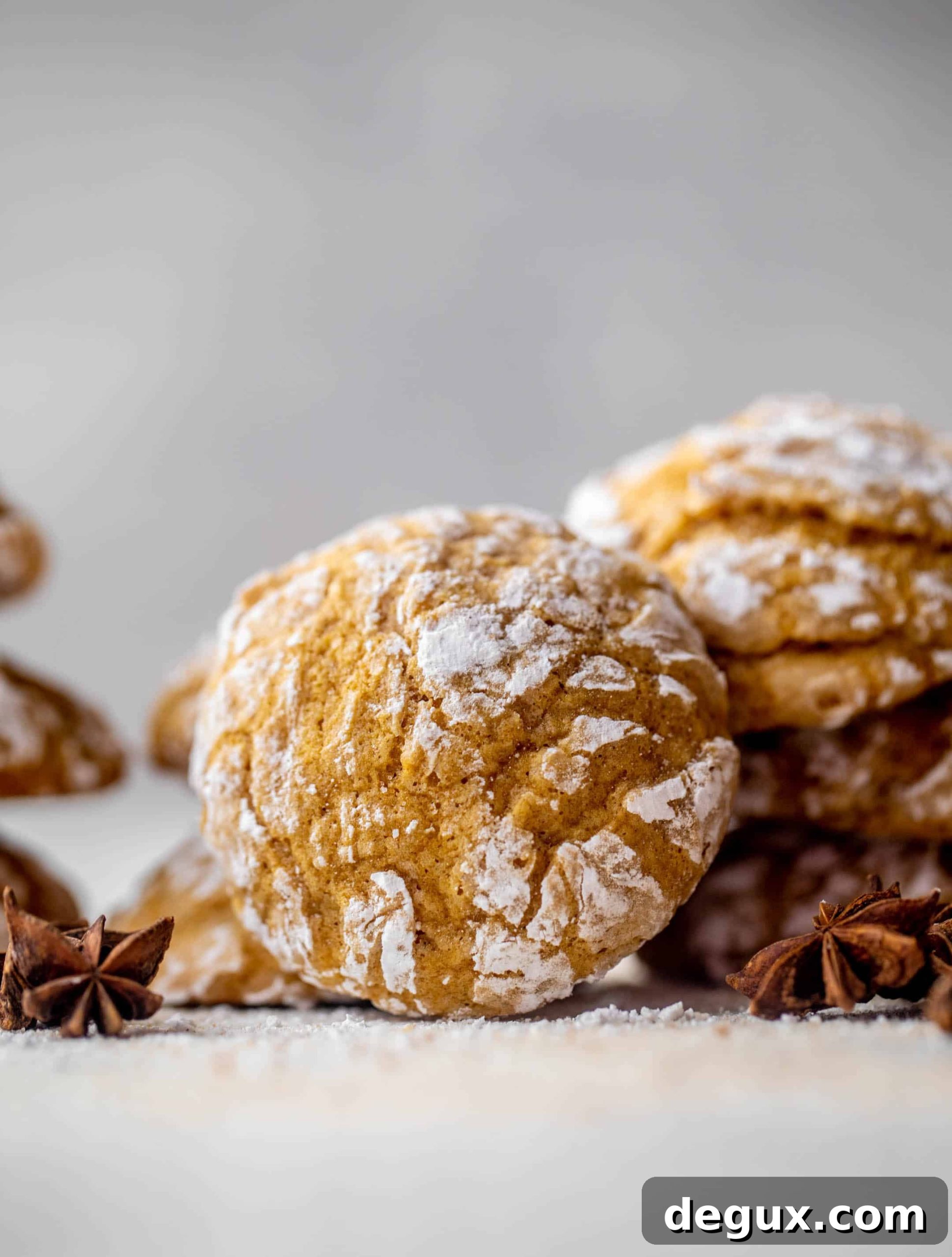 pumpkin chai crinkle cookies