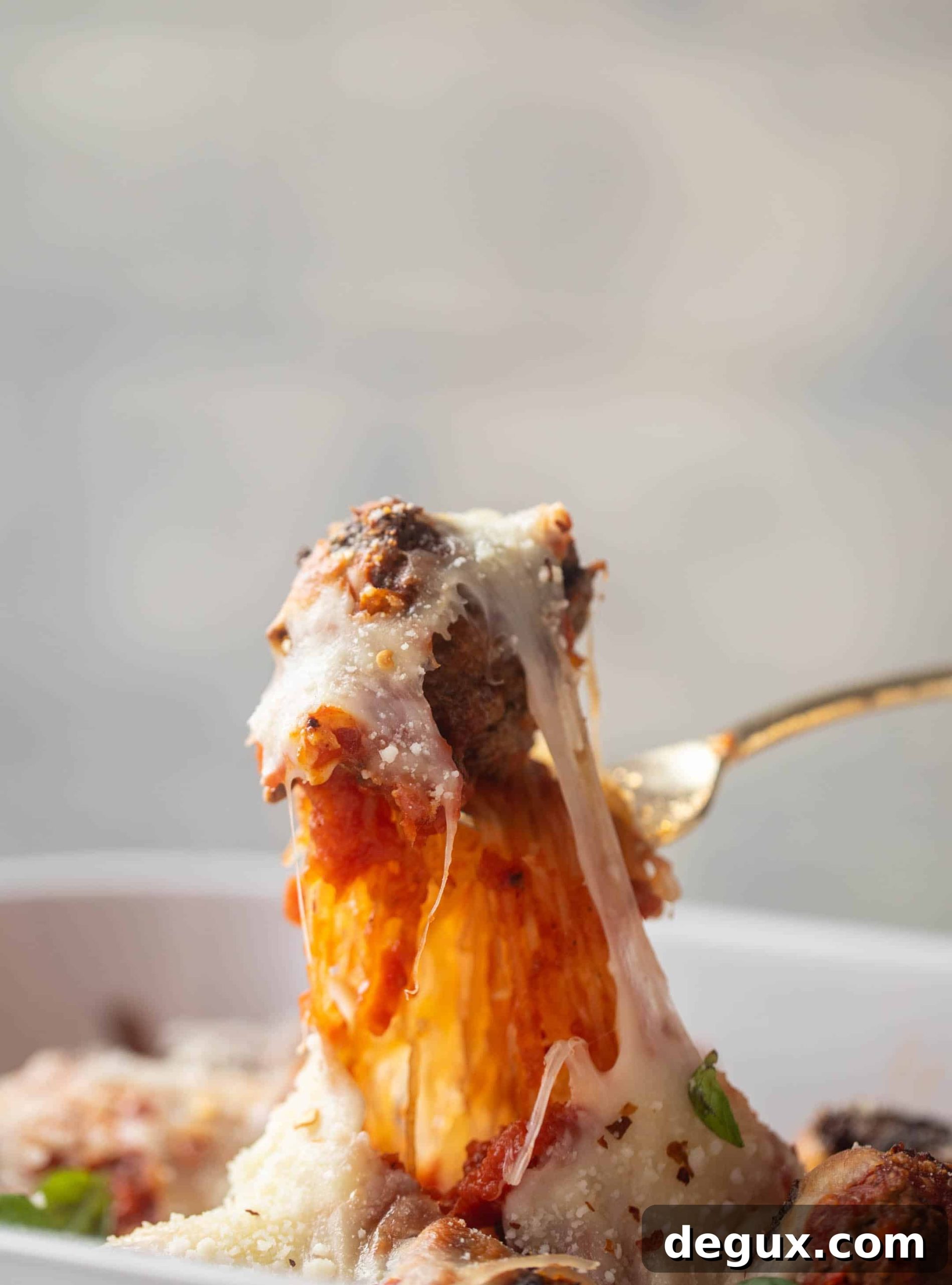 baked spaghetti squash and meatballs