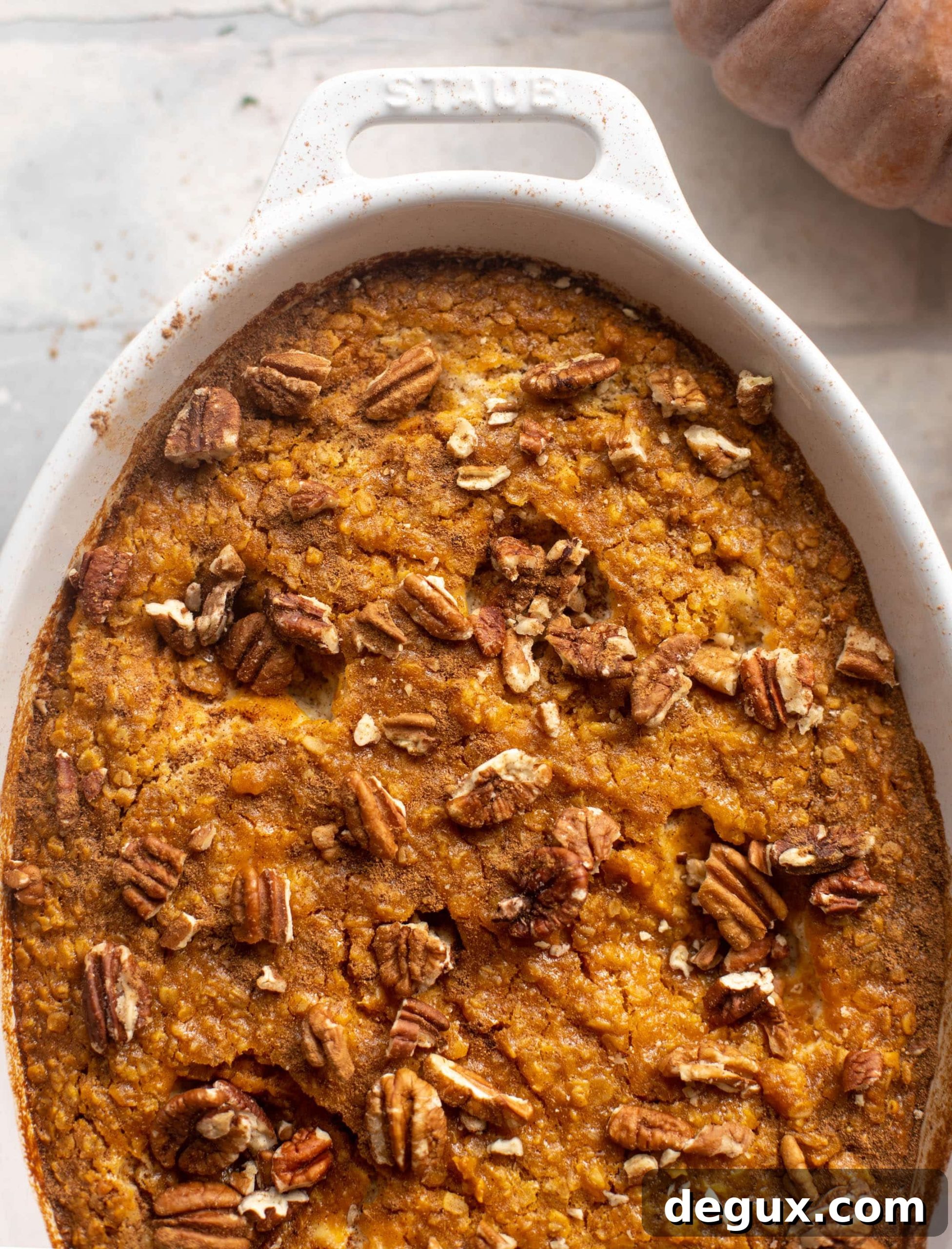 Pumpkin Cheesecake Baked Oatmeal Recipe for Fall Brunch 6 pumpkin cheesecake baked oatmeal