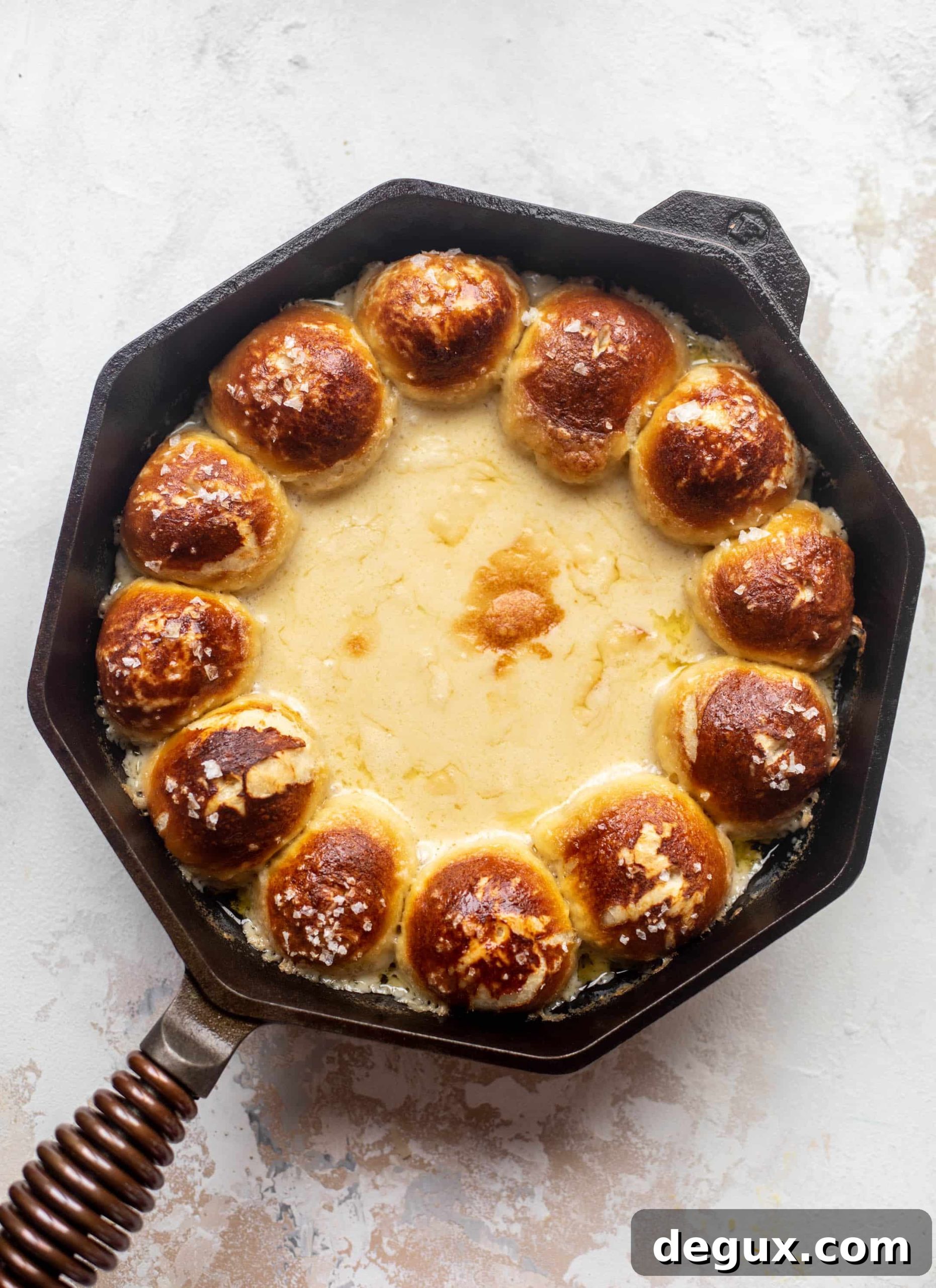 Pumpkin Beer Cheese Dip with Soft Pretzels Skillet 5 pumpkin beer cheese with soft pretzel rolls