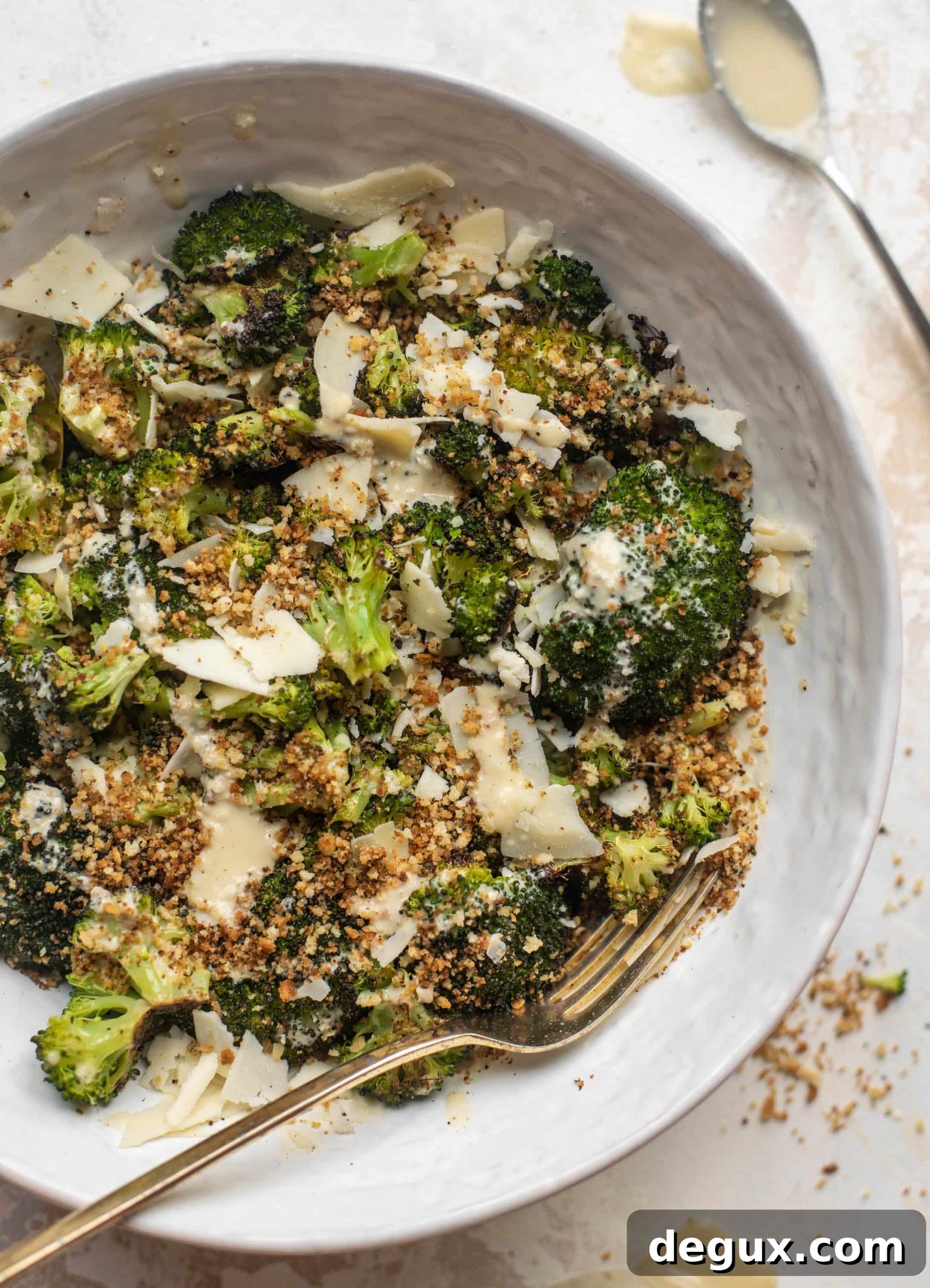 Roasted Broccoli Caesar Salad with Crispy Croutons 11 roasted broccoli caesar salad
