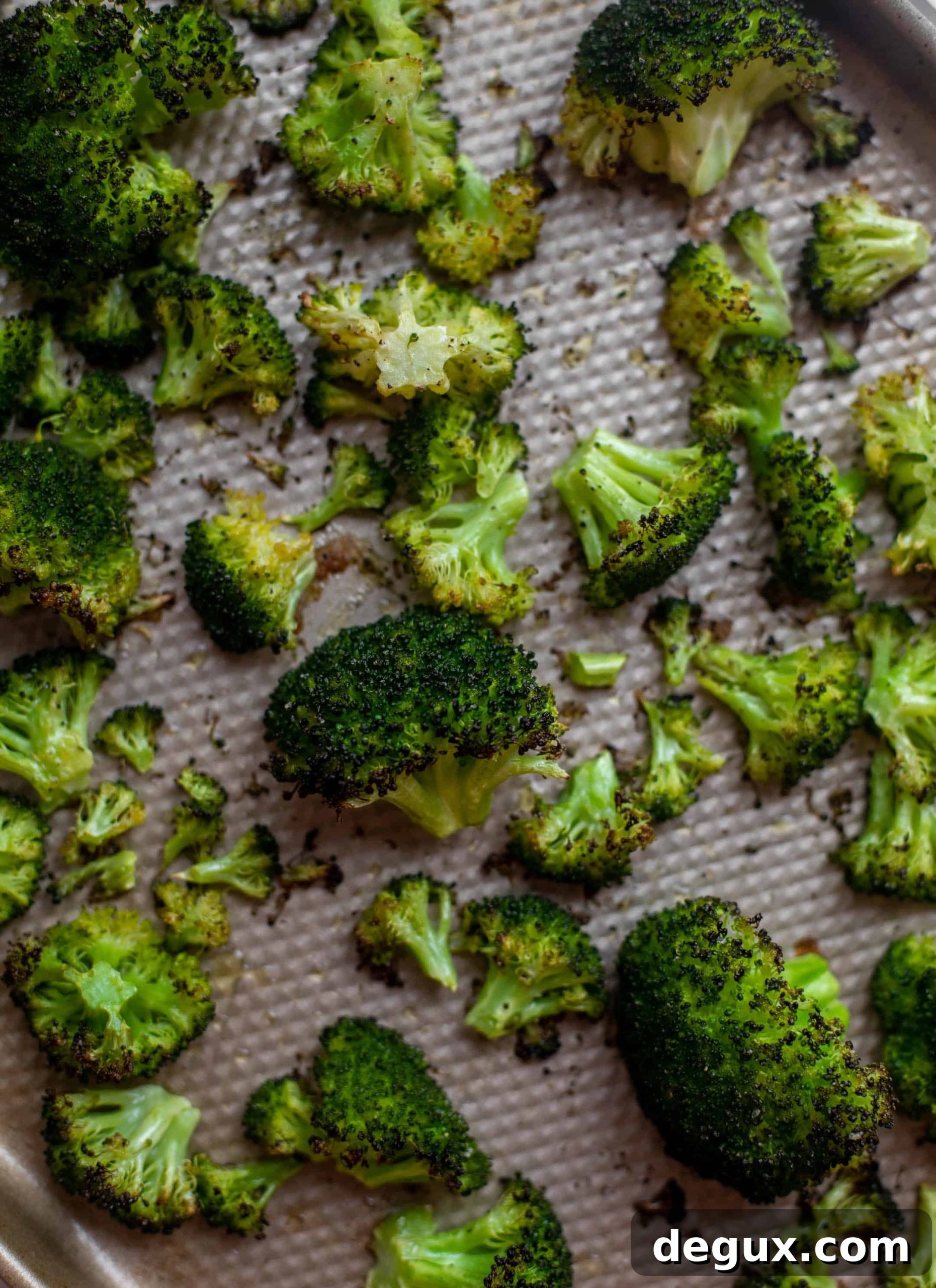 Roasted Broccoli Caesar Salad with Crispy Croutons 4 roasted broccoli on a sheet pan