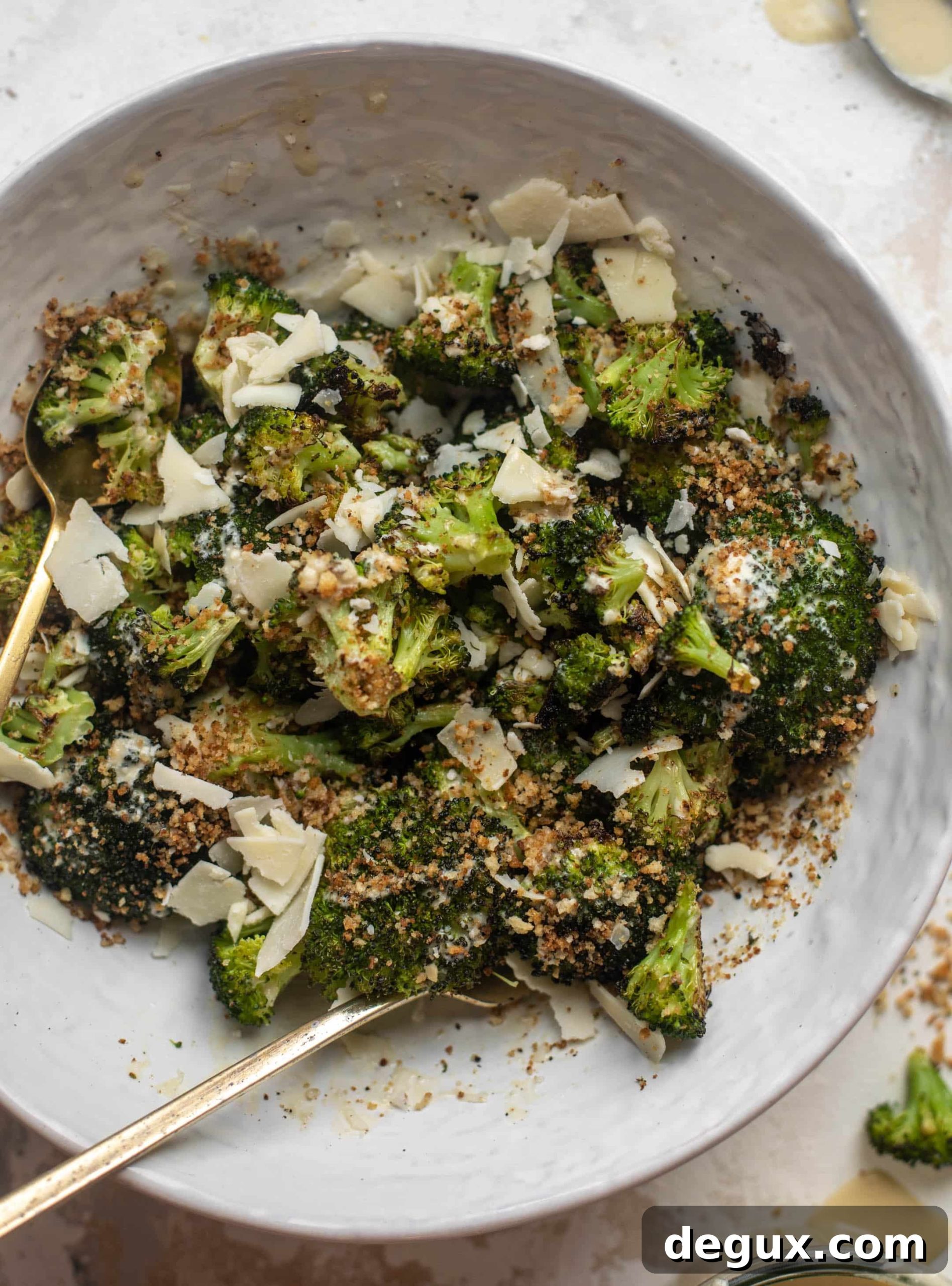 Roasted Broccoli Caesar Salad with Crispy Croutons 9 roasted broccoli caesar salad