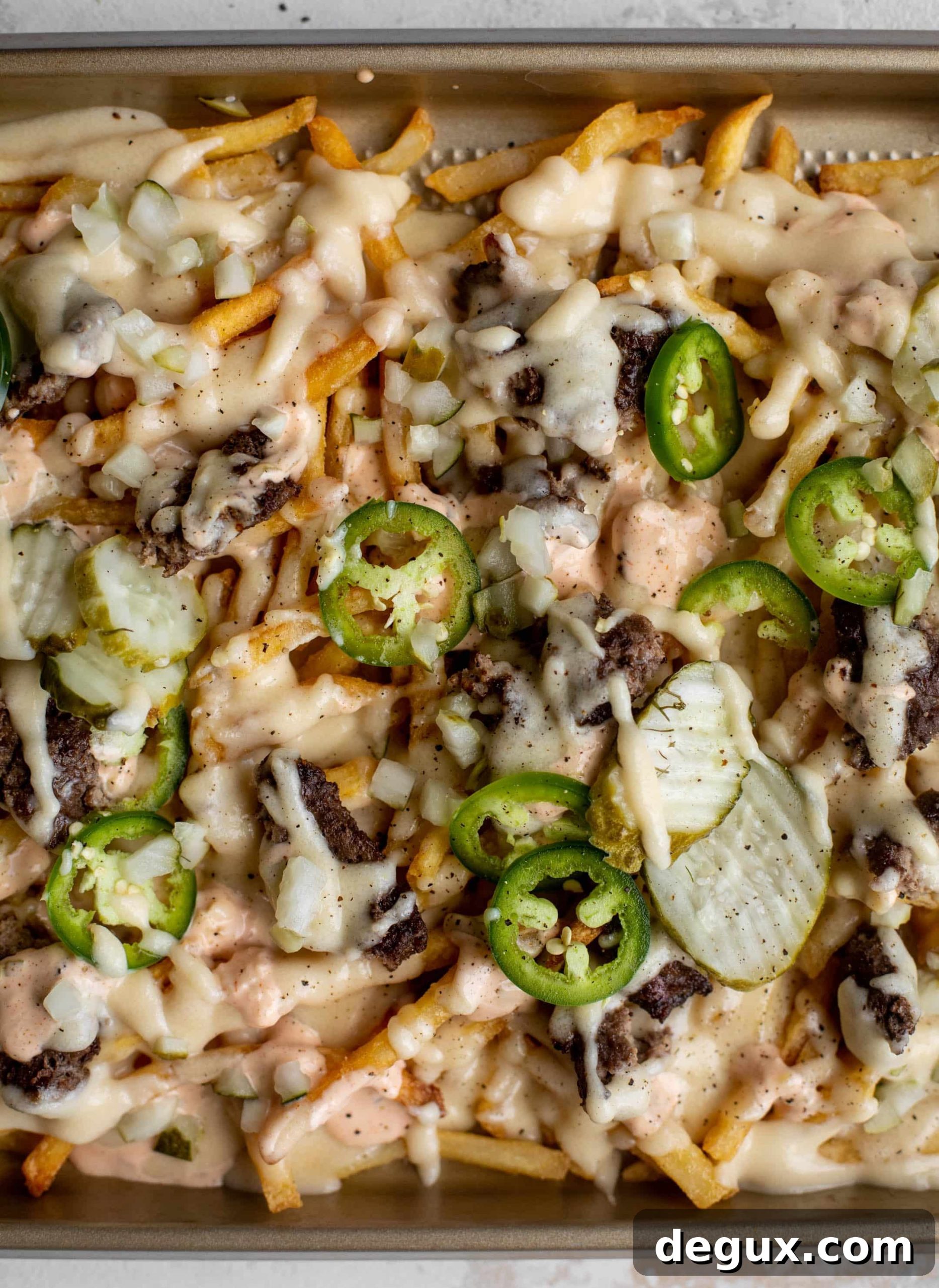 sheet pan smashburger fries