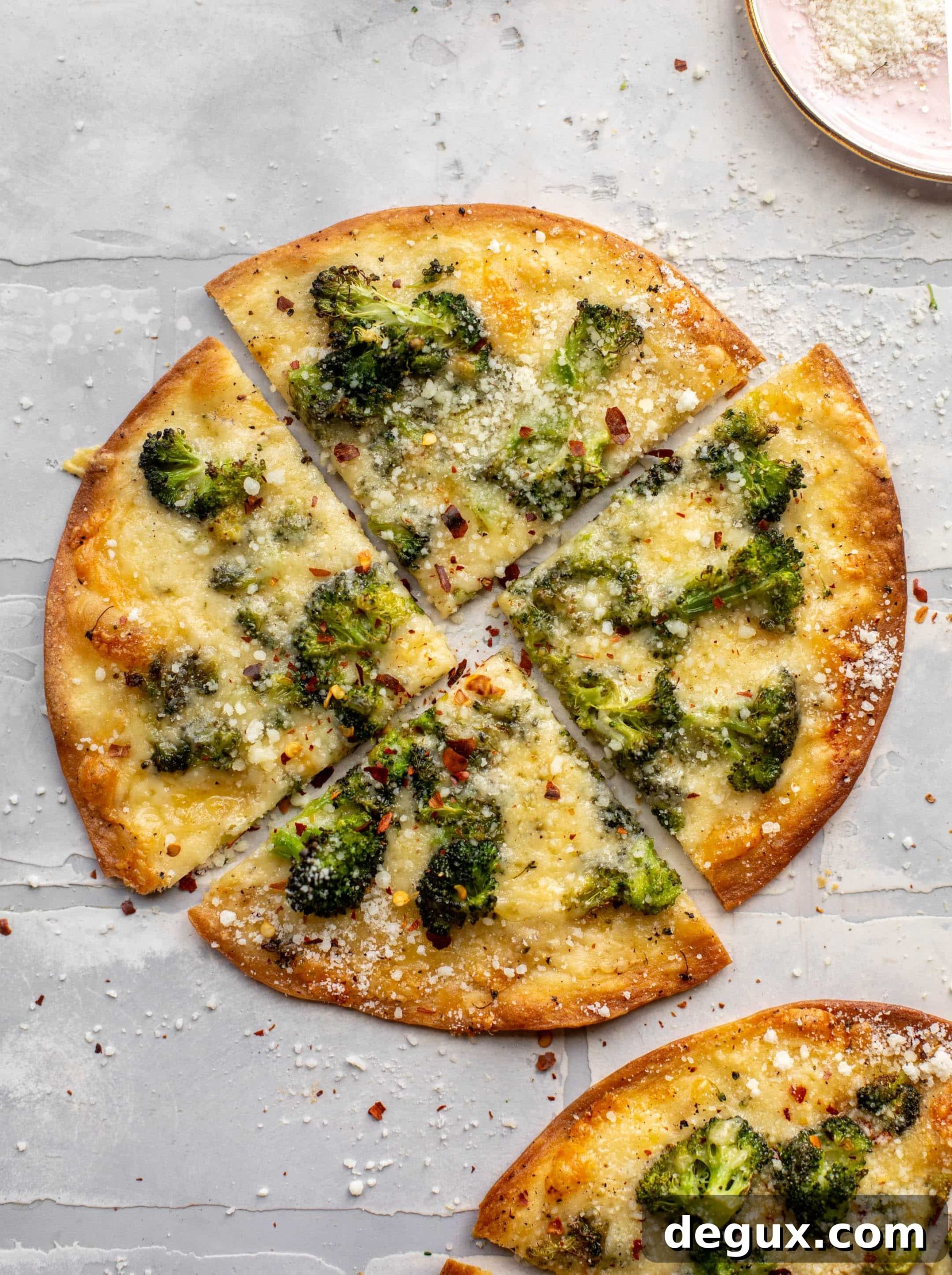 Crispy Broccoli and Cheese Tortilla Pizzas for Quick Weeknight Meals 5 crispy broccoli cheese tortilla pizzas