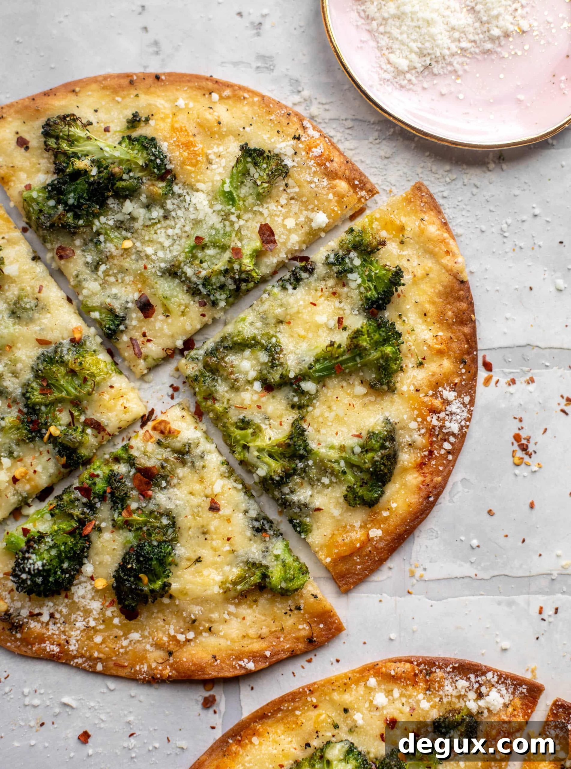 Crispy Broccoli and Cheese Tortilla Pizzas for Quick Weeknight Meals 6 crispy broccoli cheese tortilla pizzas