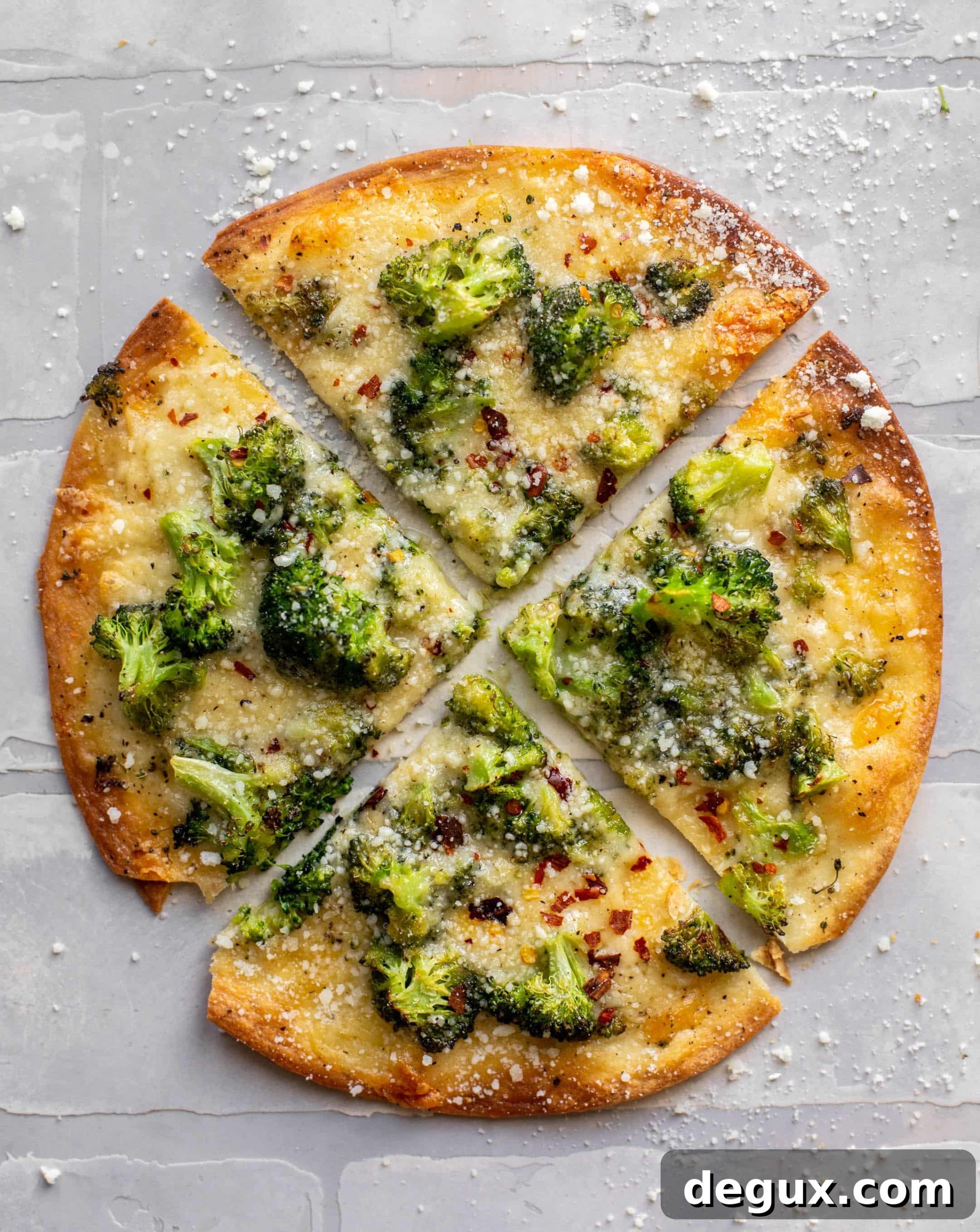 Crispy Broccoli and Cheese Tortilla Pizzas for Quick Weeknight Meals 8 crispy broccoli cheese tortilla pizzas