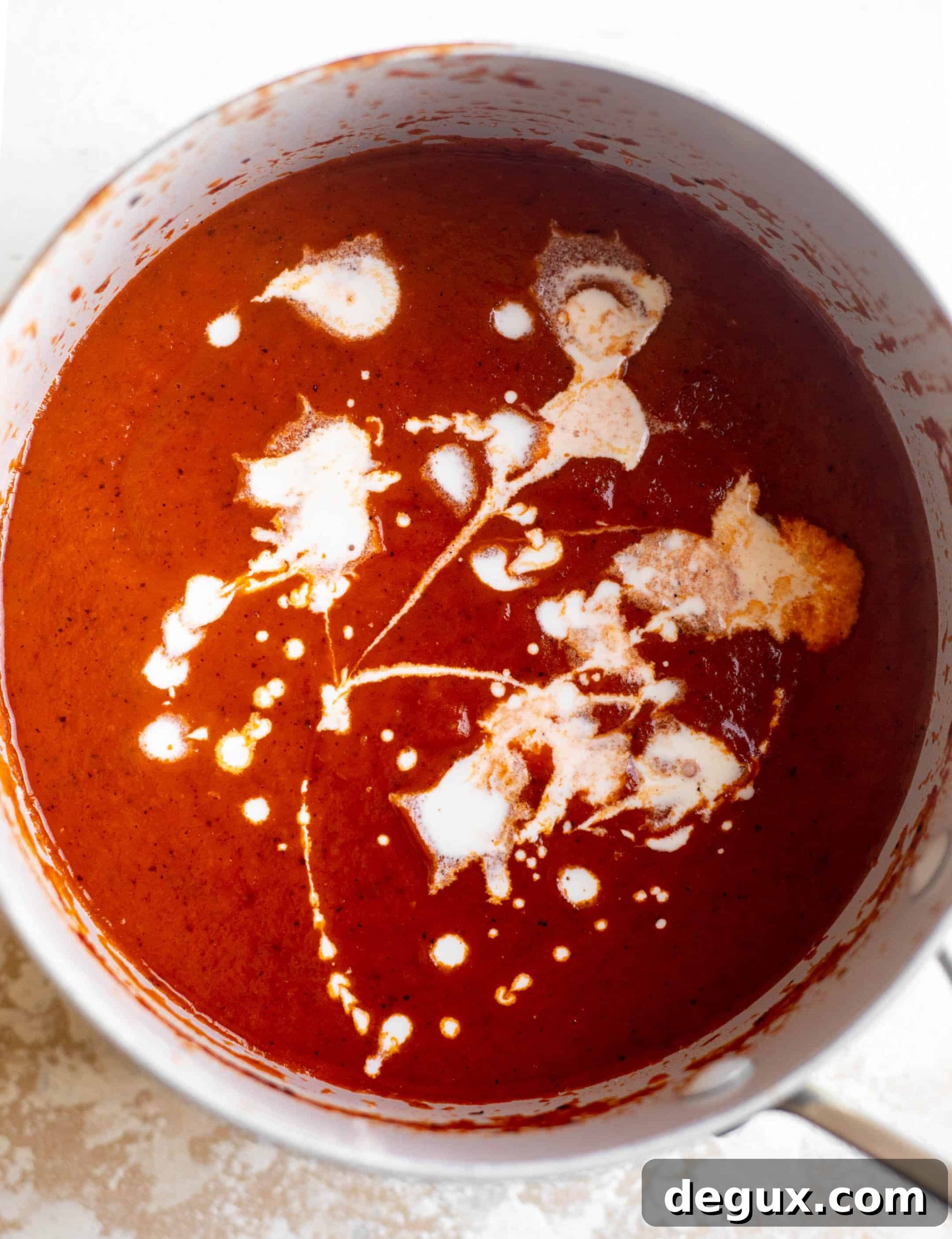 tomato bisque in pot