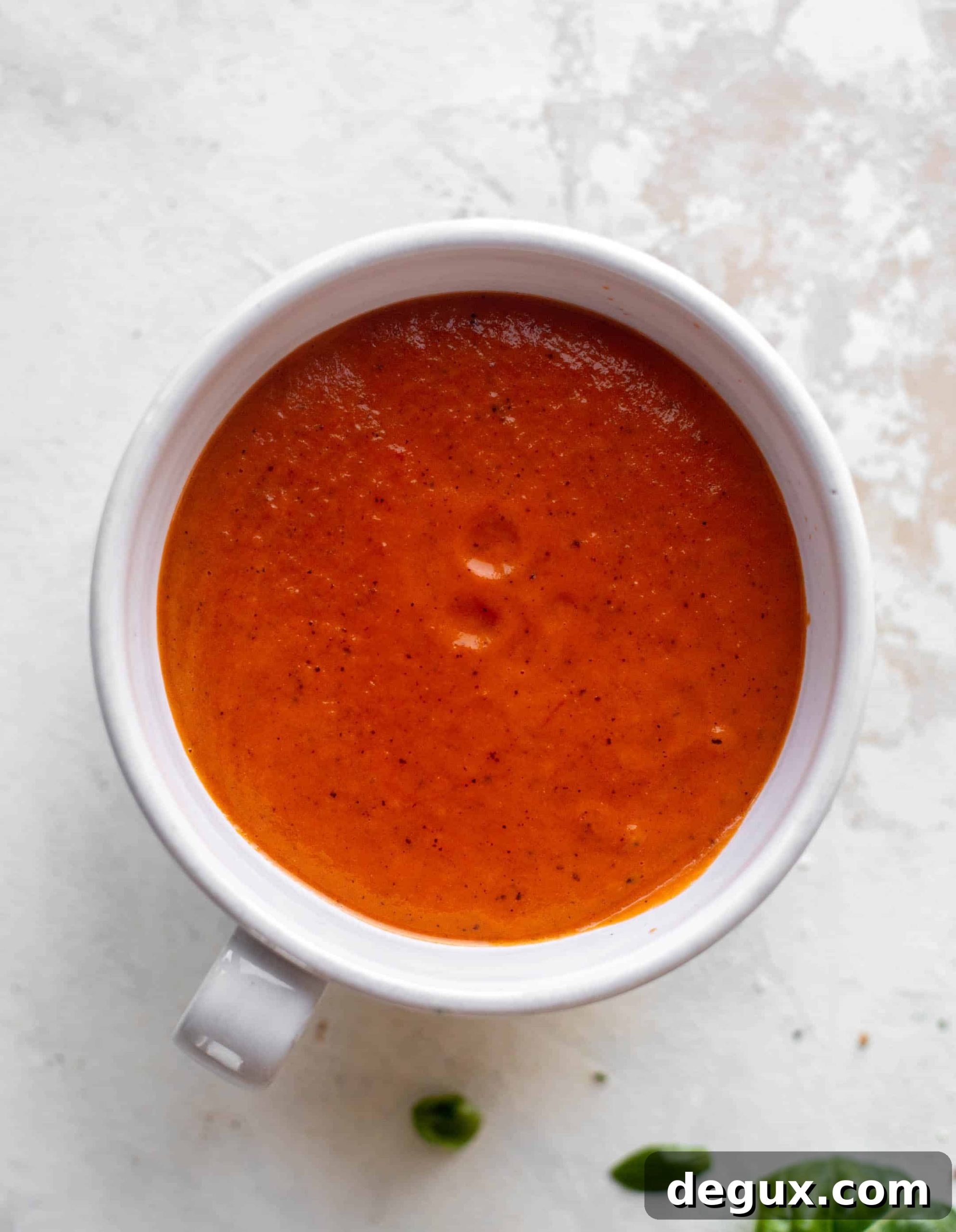 tomato soup in a bowl