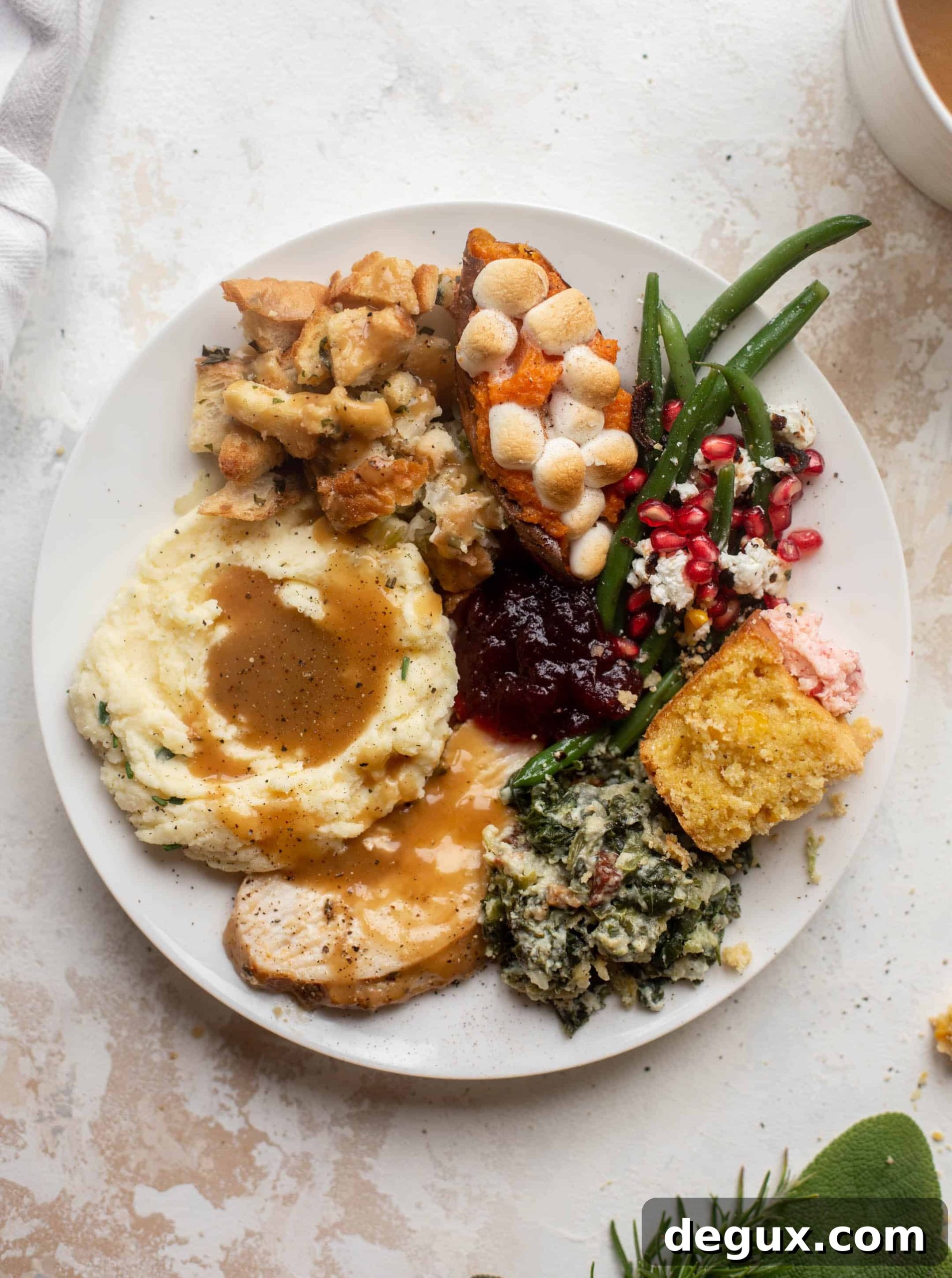 Whipped Potatoes with Manchego Cheese 3 thanksgiving plate
