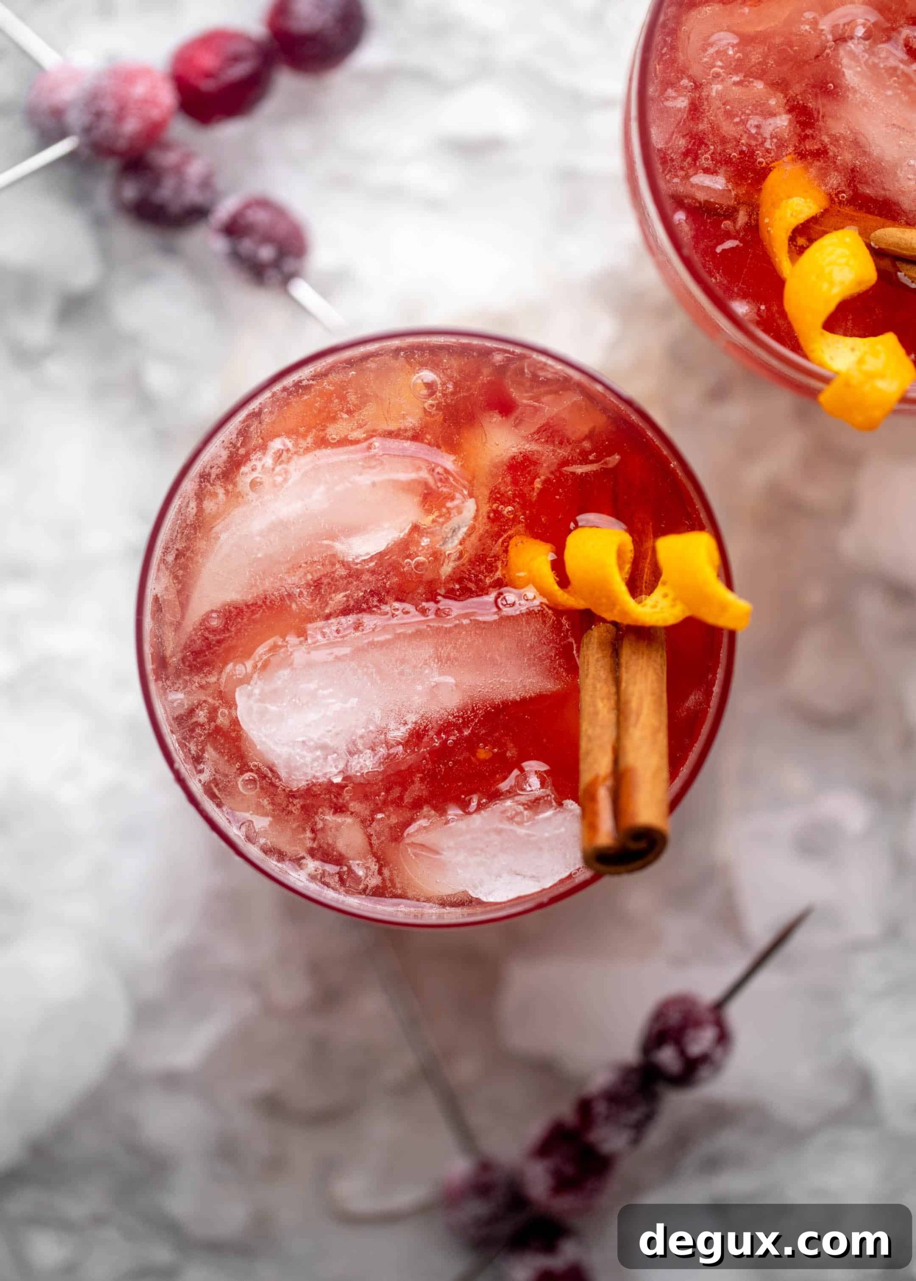 cranberry cinnamon whiskey sour