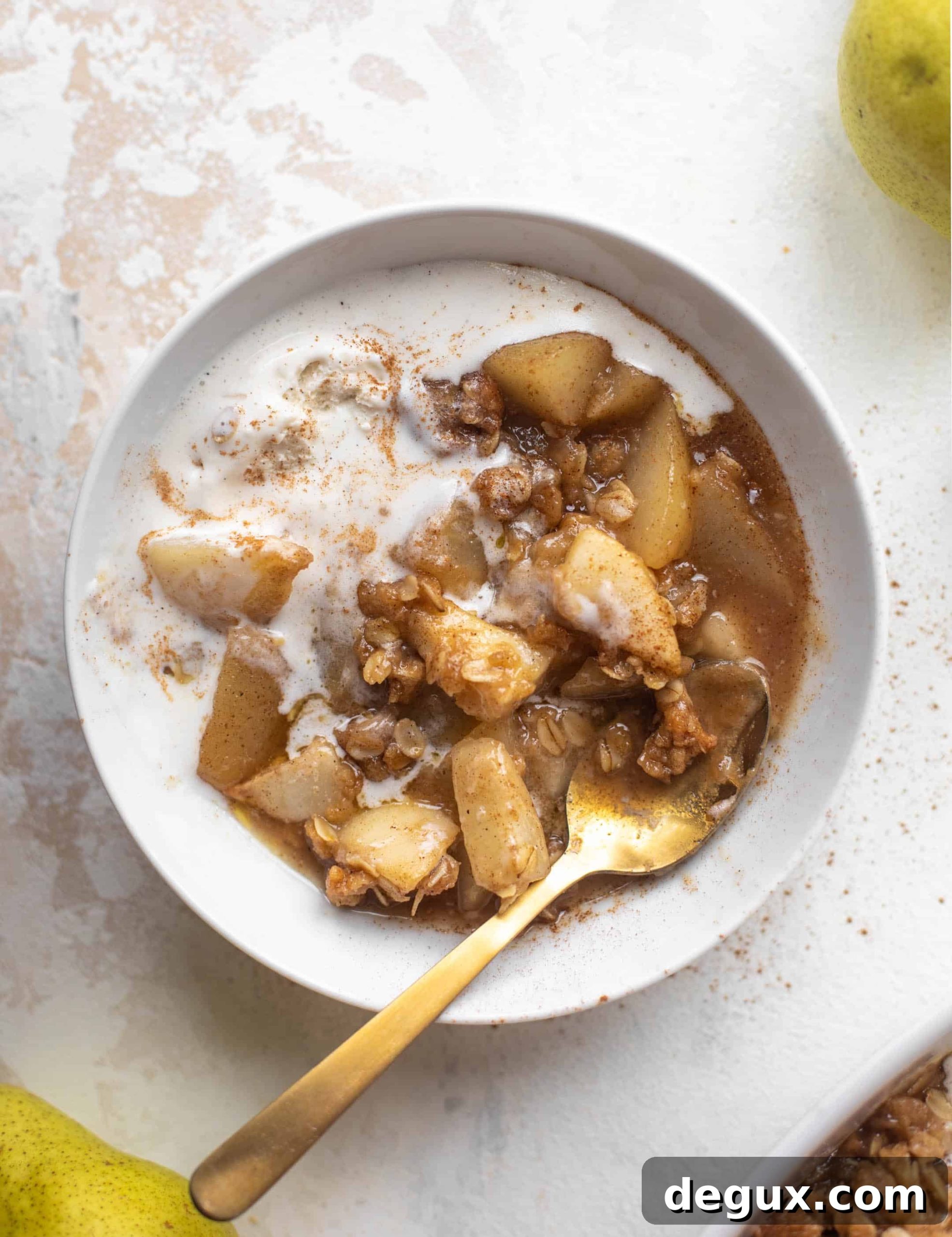 chai pear crisp
