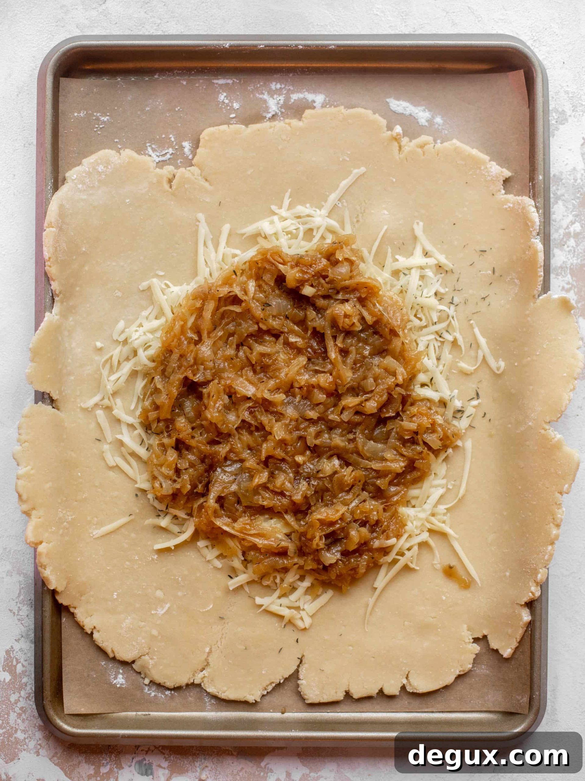 french onion galette crust