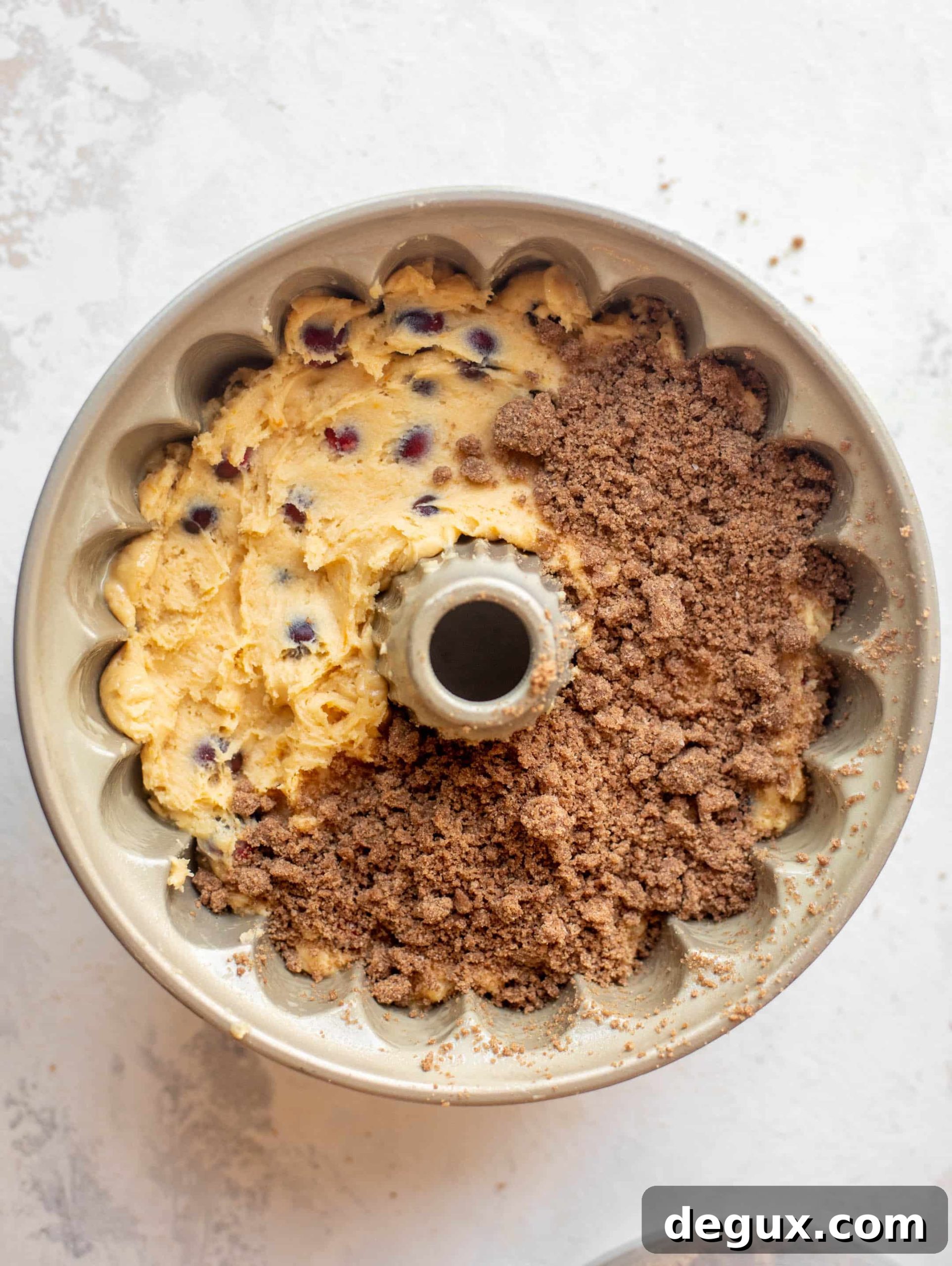 cranberry orange coffee cake batter