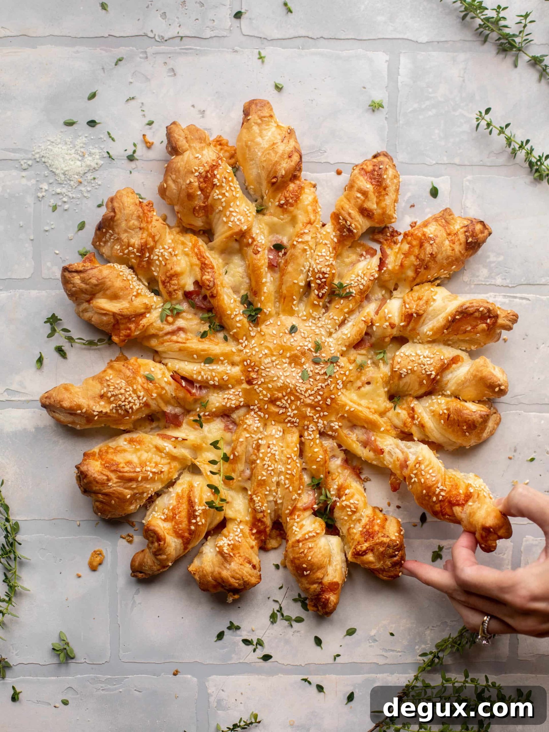 Ham & Swiss Puff Pastry Twists Recipe for Party Appetizers 11 ham and swiss puff pastry twists