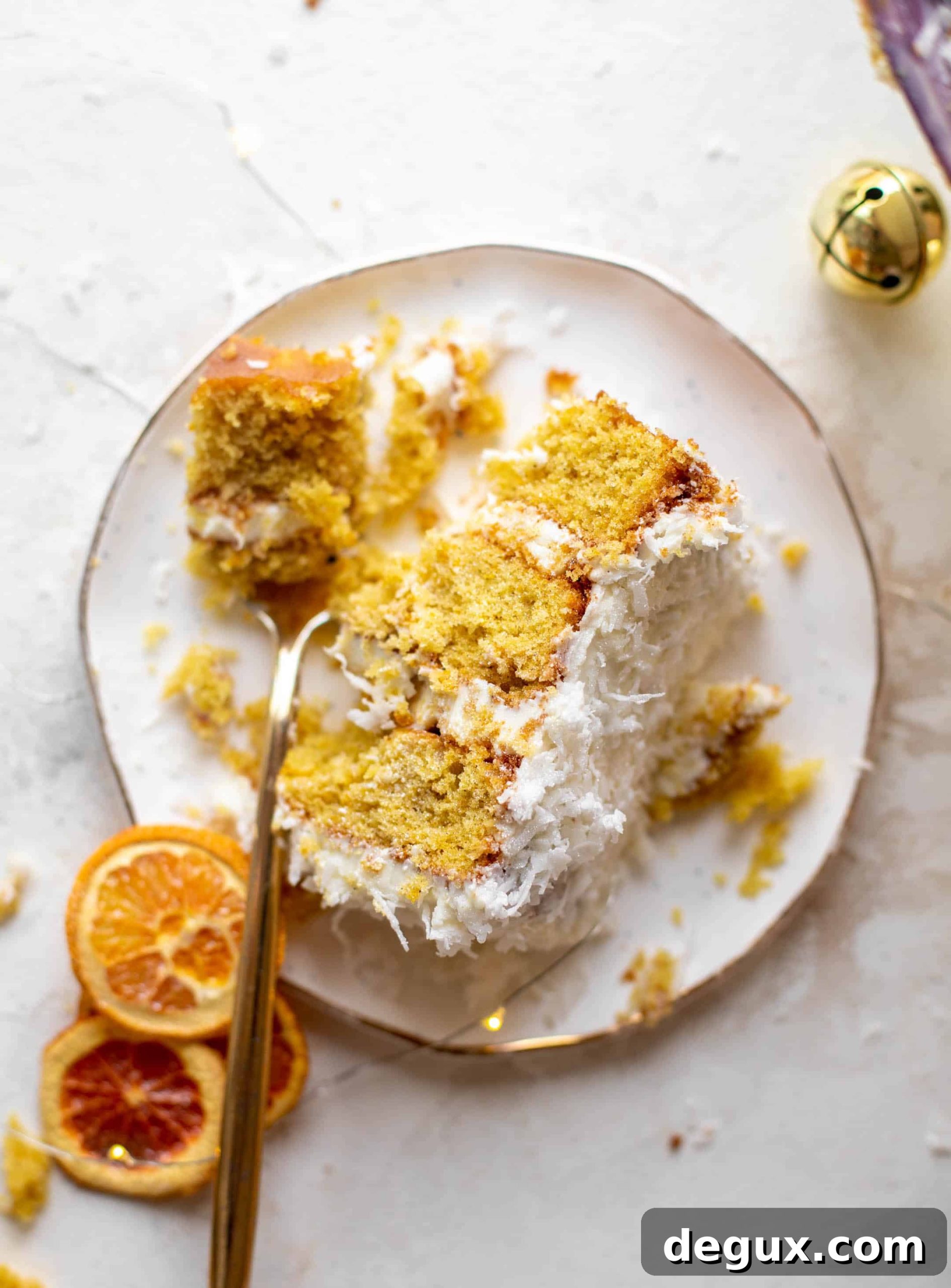 spiced orange snowball cake