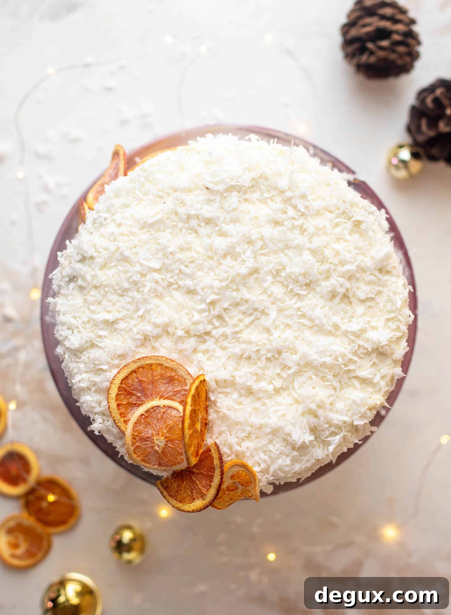 spiced orange snowball cake