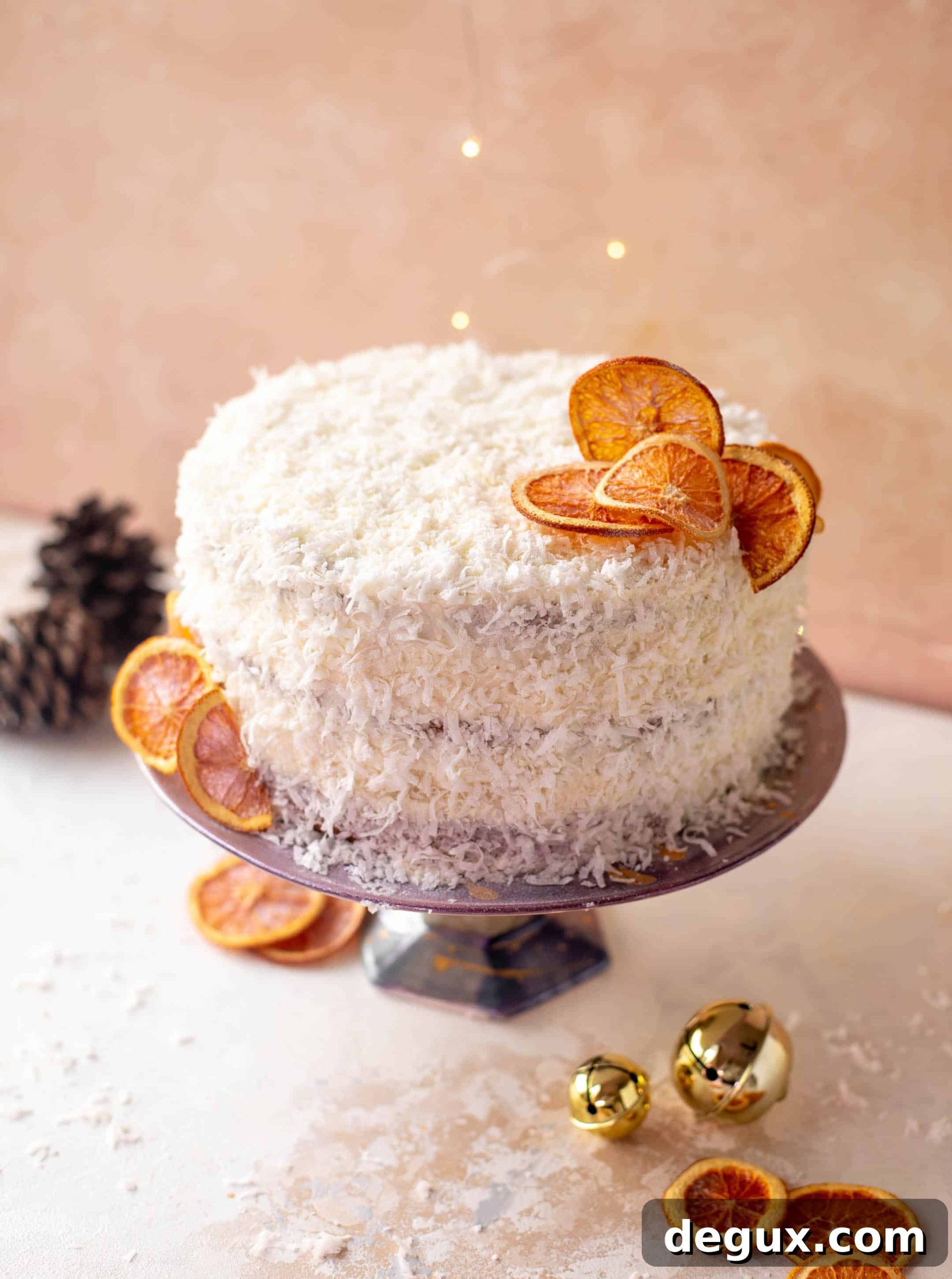 spiced orange snowball cake