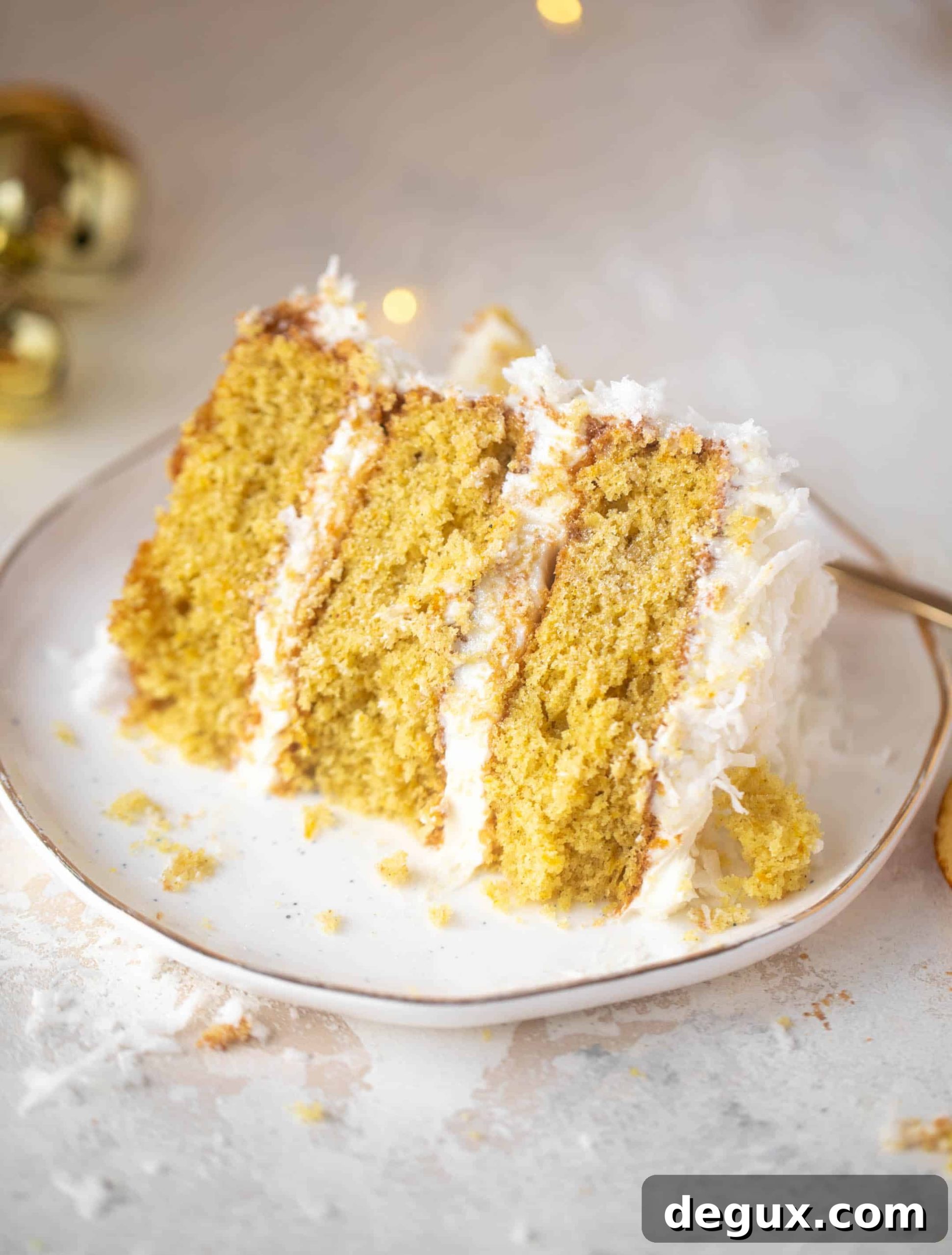 spiced orange snowball cake