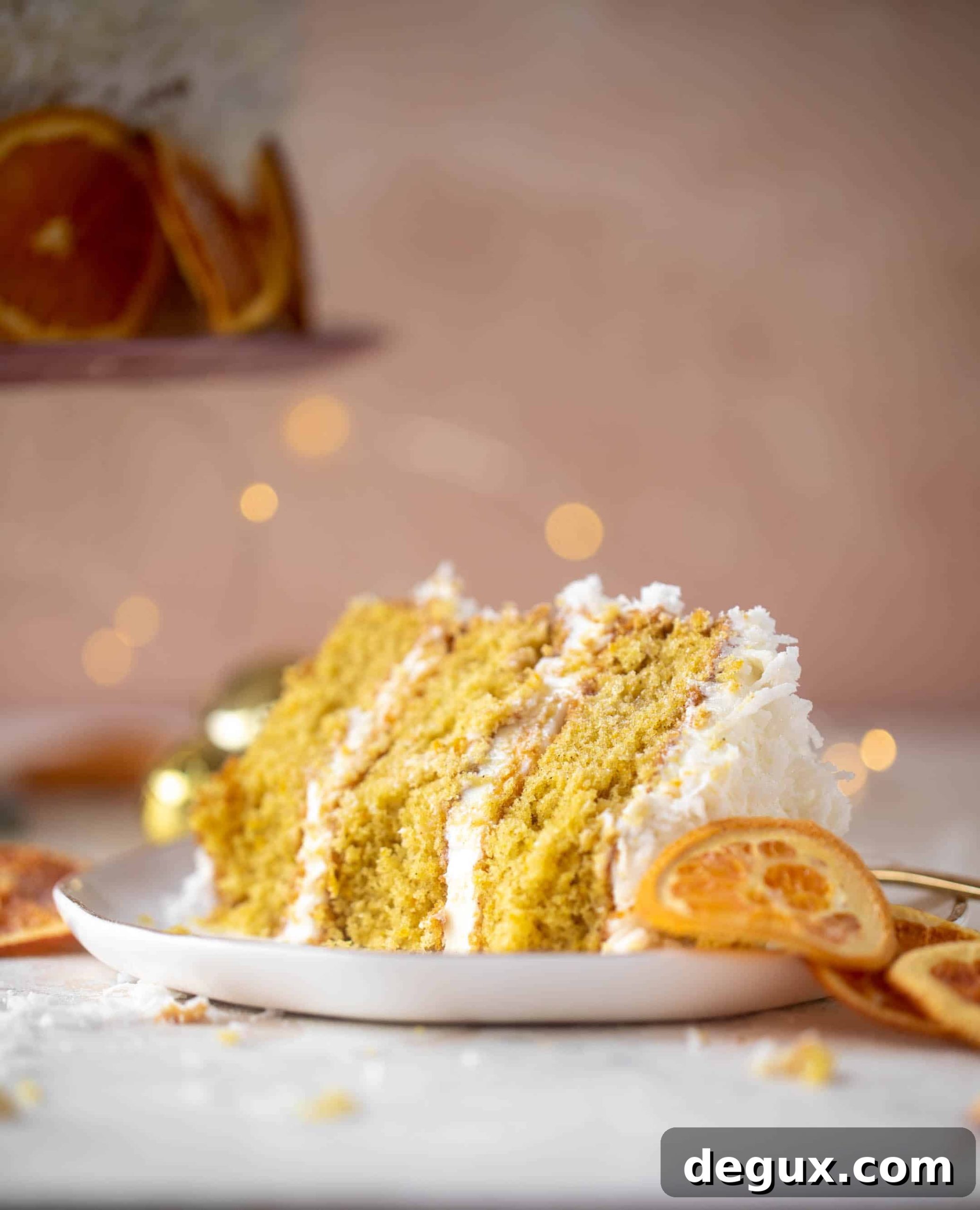 spiced orange snowball cake