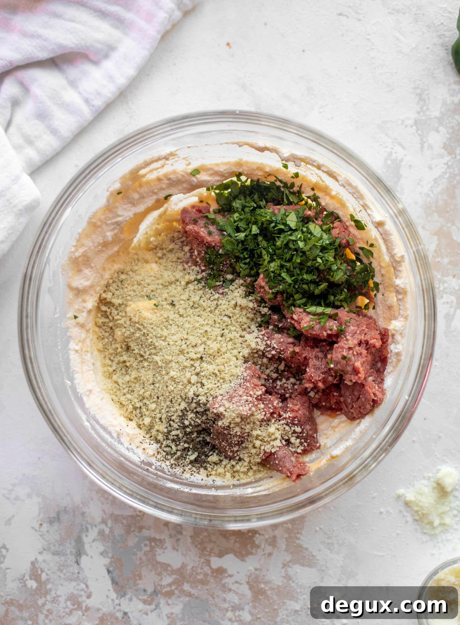 meatball mixture in a bowl