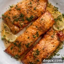Sticky Garlic Butter Salmon