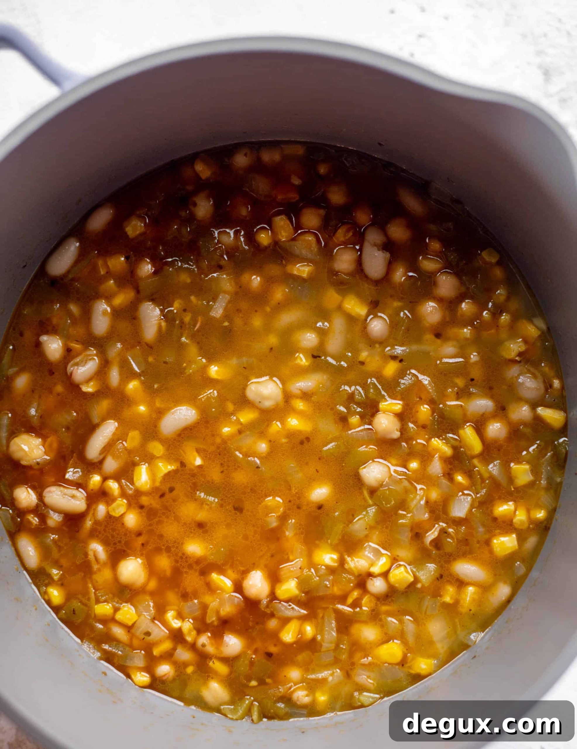 white chickpea chili
