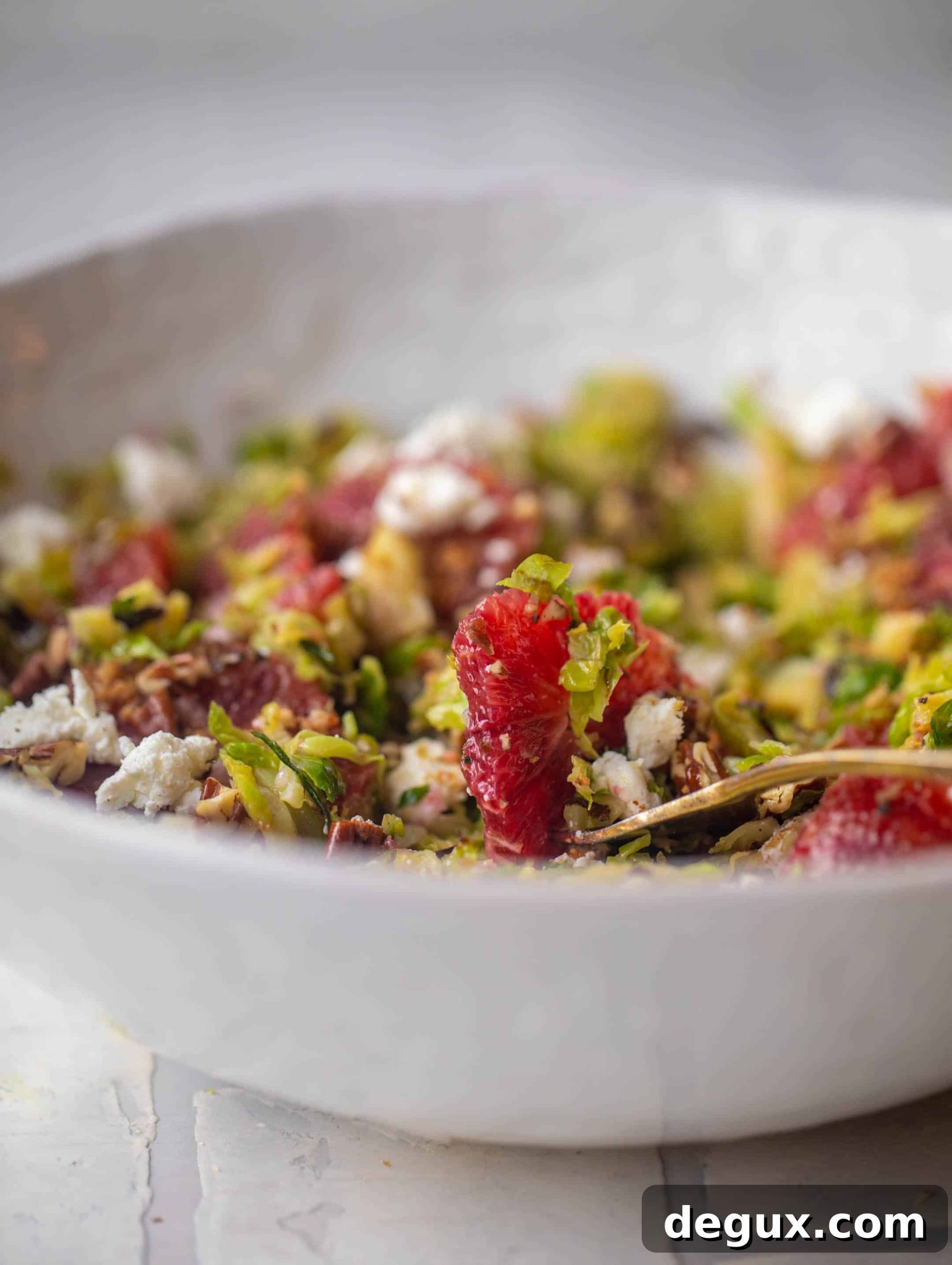 Crispy Brussels Sprout & Blood Orange Salad with Toasted Almonds 12 crispy brussels sprouts blood orange salad